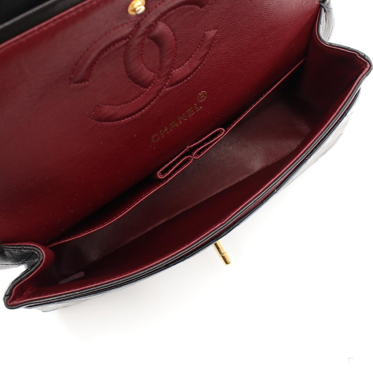 Chanel Lambskin Matelasse W Flap Shoulder Bag A01112