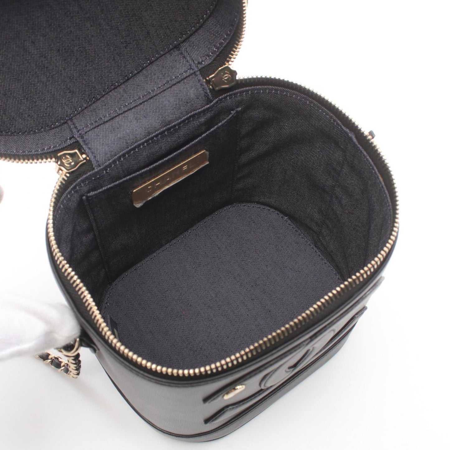 Chanel Lambskin Vanity Shoulder Bag Black