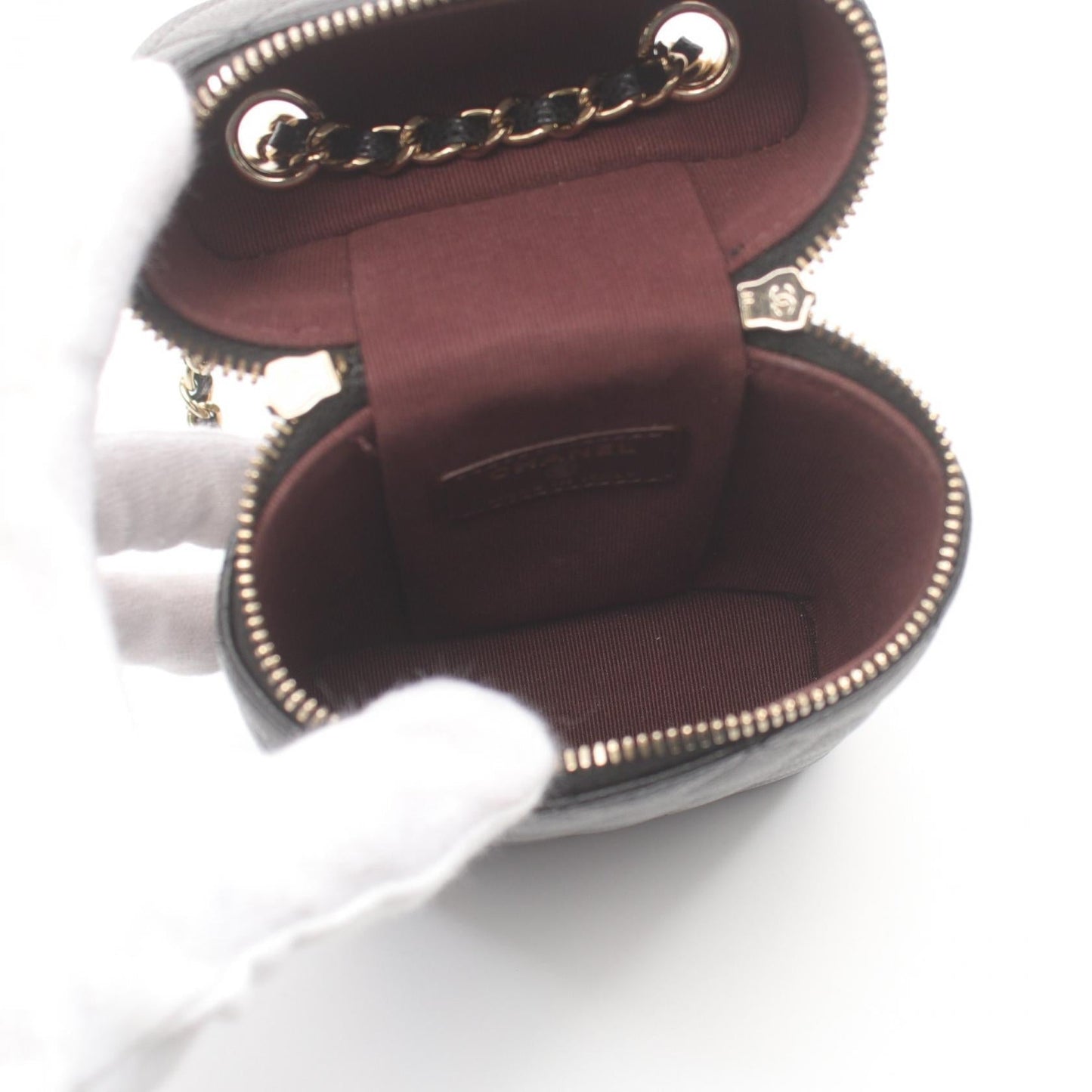 Chanel Caviar Skin Matelasse Phone Holder Bag