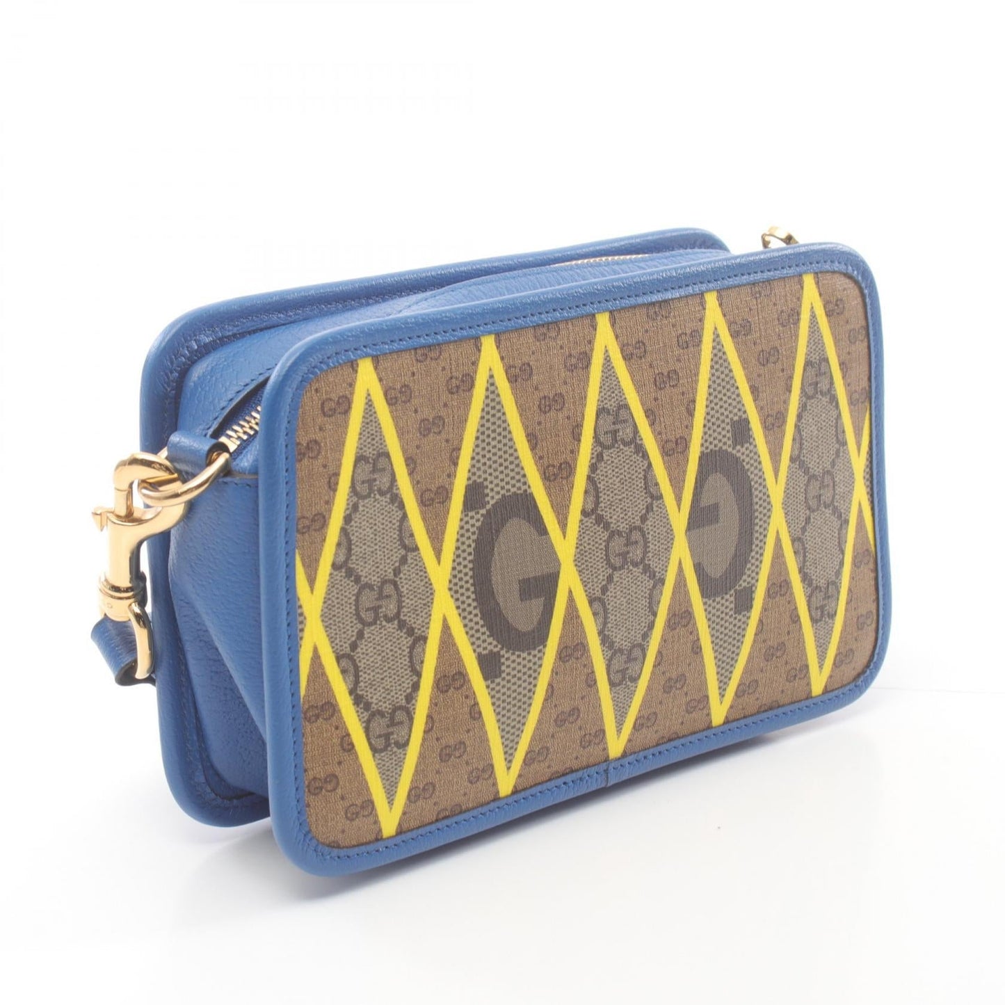Luxury Gucci Trending 2025 GG Rhombus Shoulder Bag PVC Leather