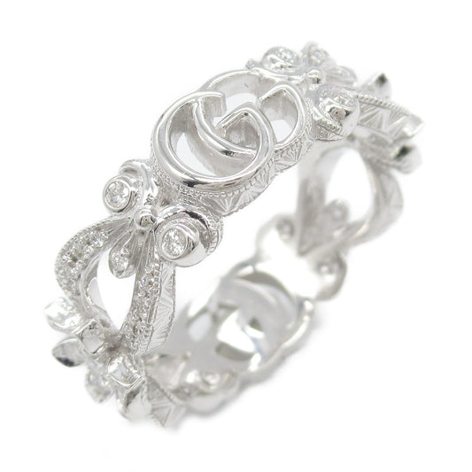 Luxury Gucci Trending 2025 Diamond Flora Flower Motif Ring K18WG