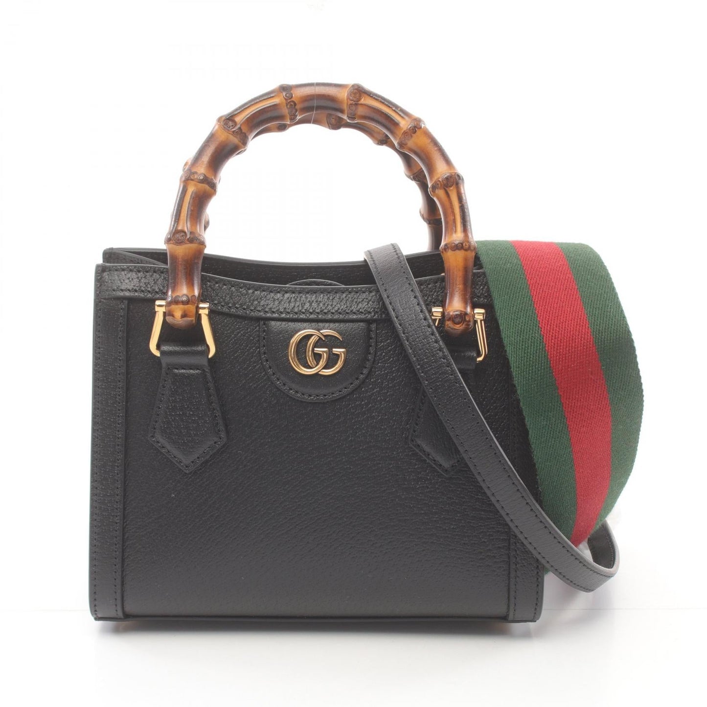 Luxury Gucci Trending 2025 Diana Mini Bamboo Leather Tote Bag