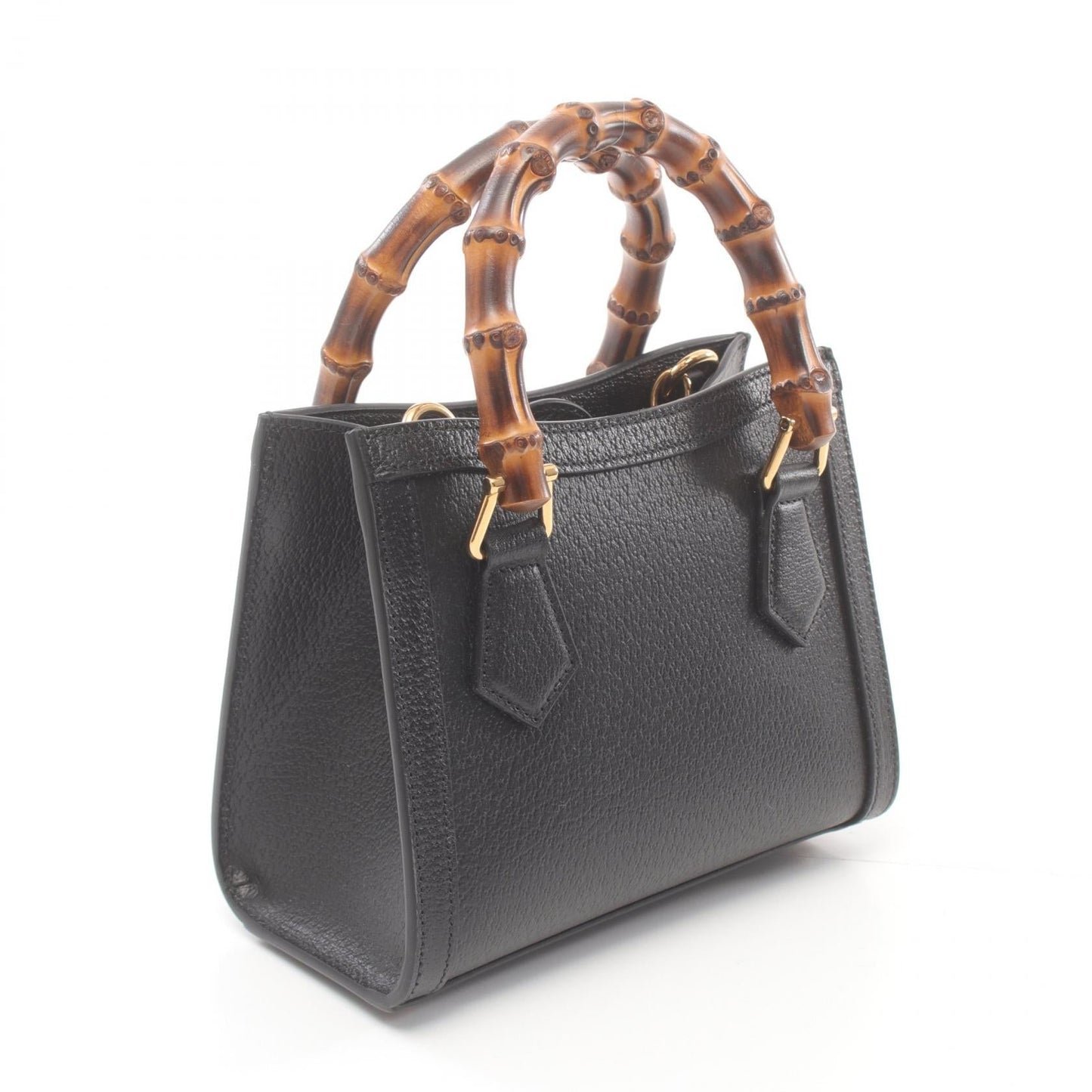 Luxury Gucci Trending 2025 Diana Mini Bamboo Leather Tote Bag