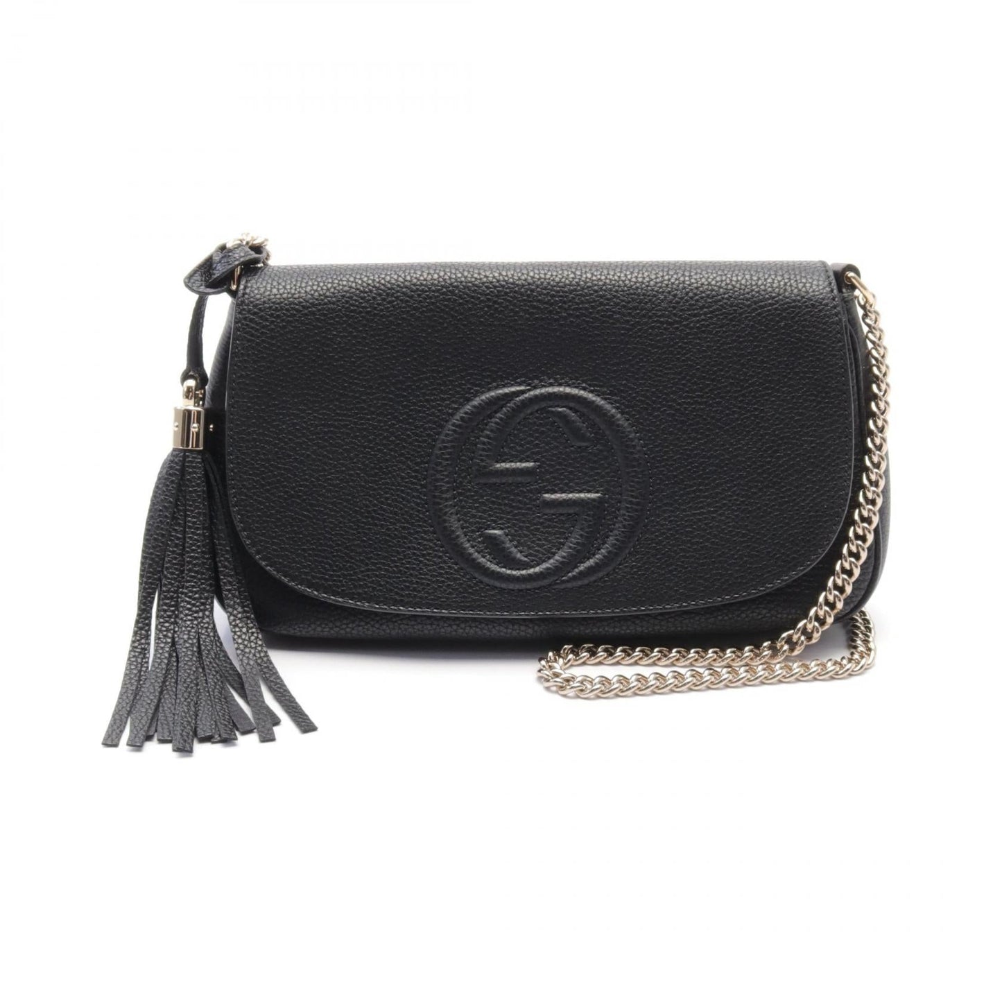 Luxury Gucci Trending 2025 Soho Leather Shoulder Bag Black