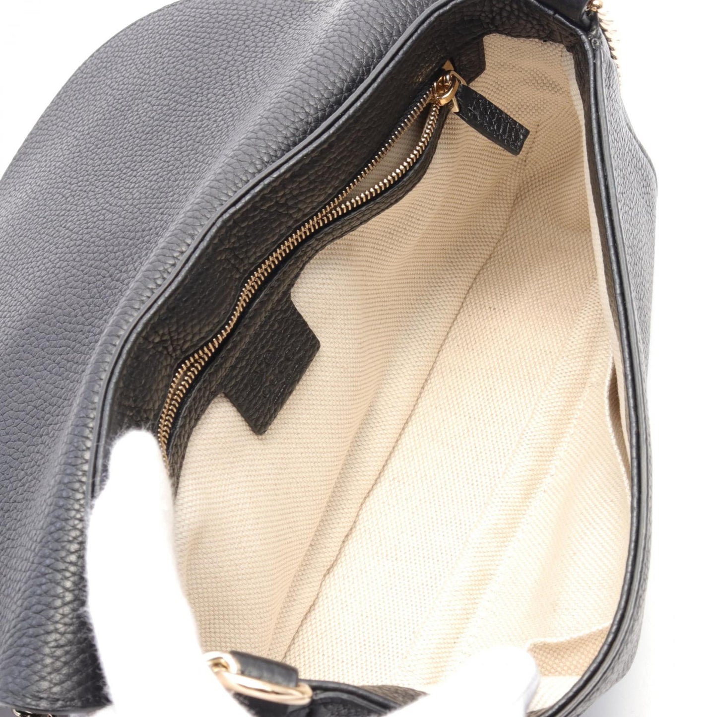Luxury Gucci Trending 2025 Soho Leather Shoulder Bag Black