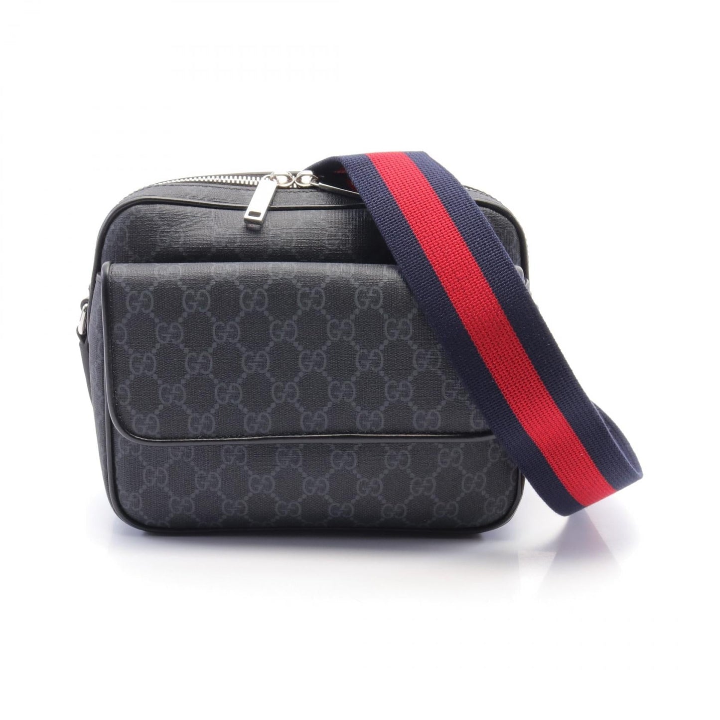 Luxury Gucci Trending 2025 GG Supreme Small Crossbody Bag Black/Gray