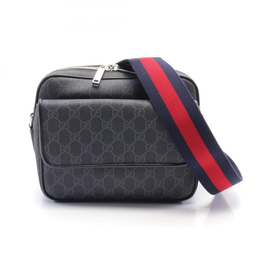 Luxury Gucci Trending 2025 GG Supreme Small Crossbody Bag Black/Gray