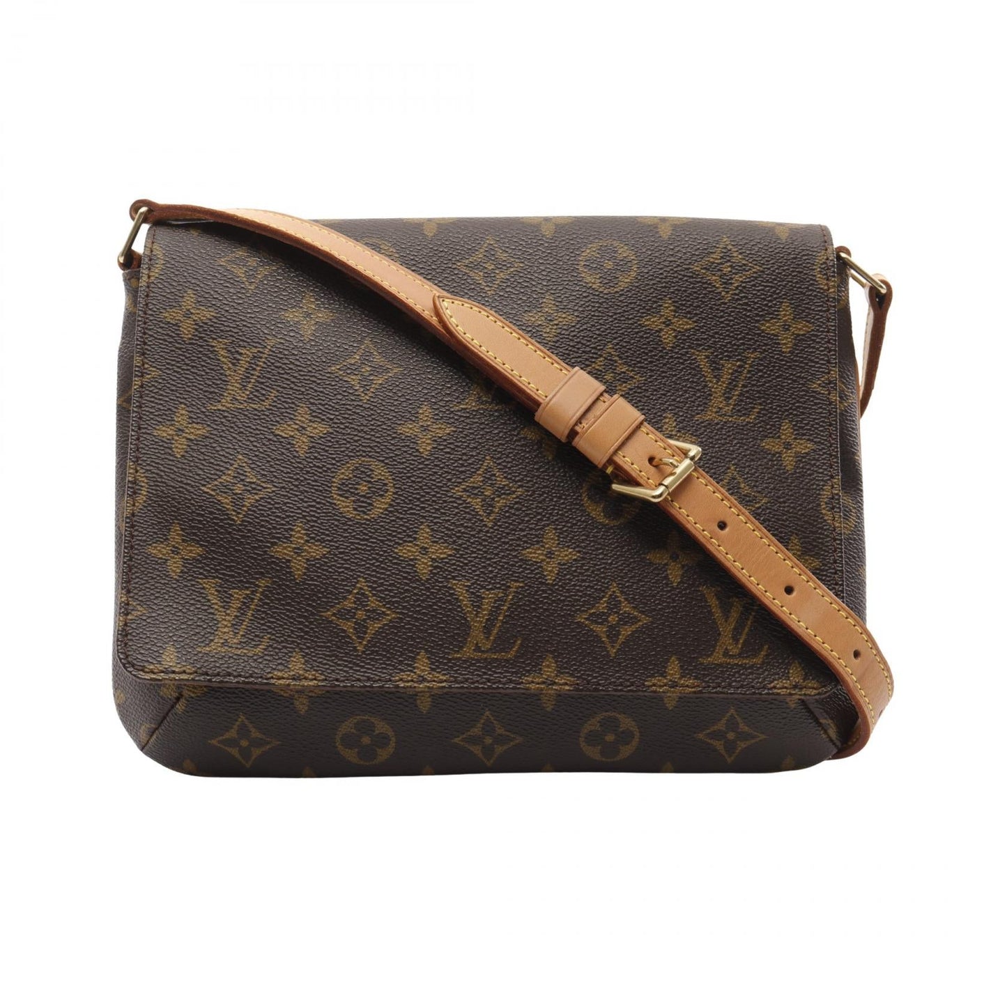 Louis Vuitton Musette Tango Shoulder Bag Brown