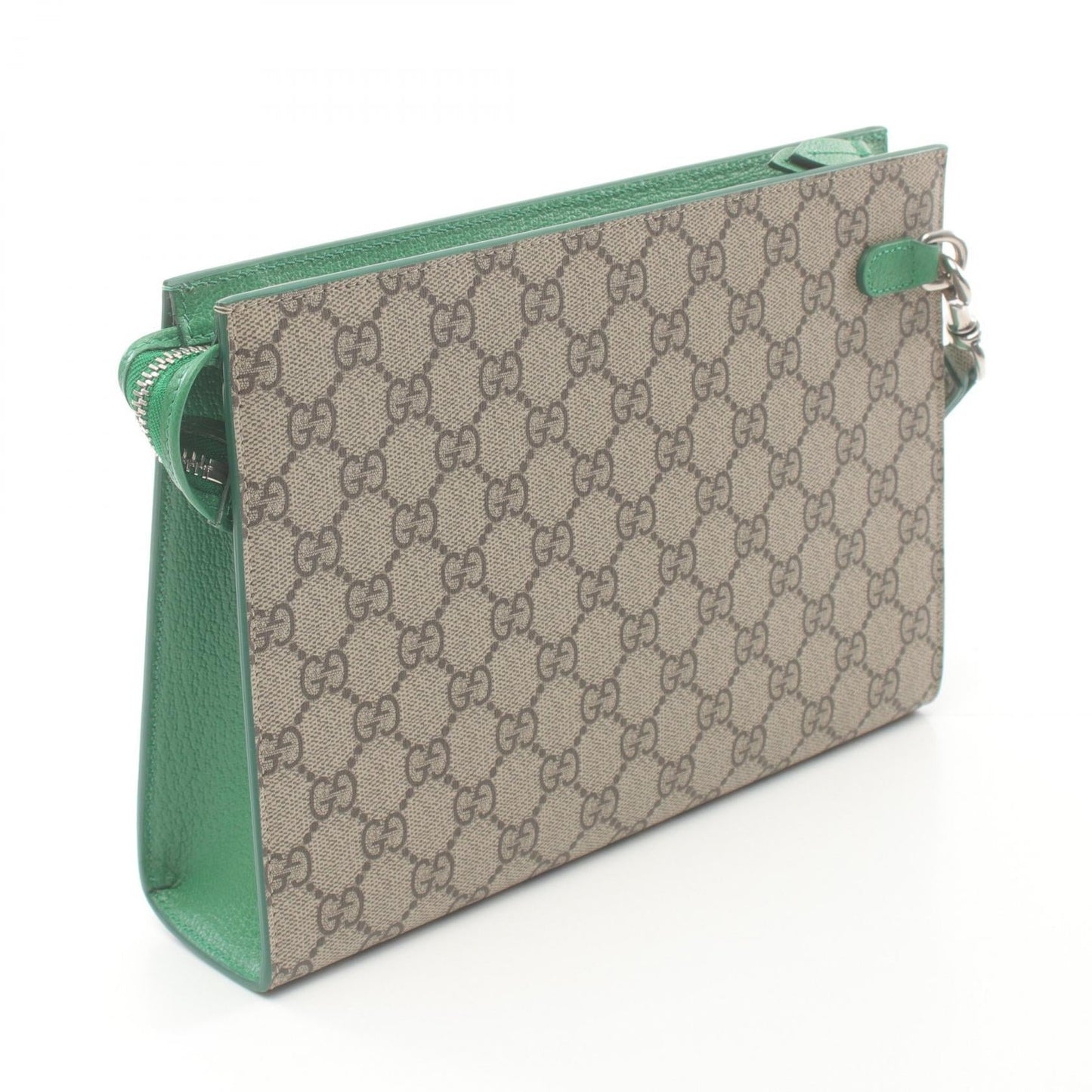 Luxury Gucci Trending 2025 GG Supreme Clutch Bag PVC Canvas Leather