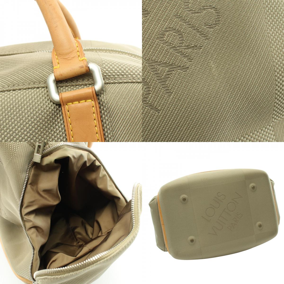 Louis Vuitton Damier Geant Nylon Canvas Leather Boston Bag
