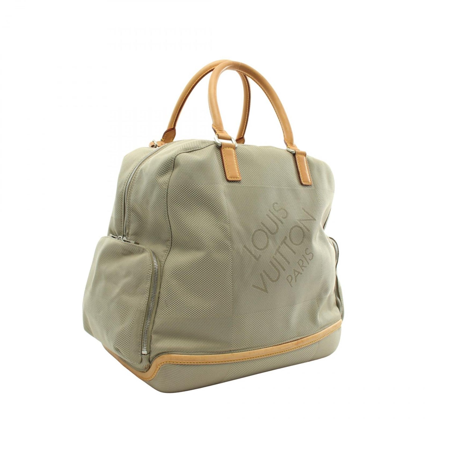 Louis Vuitton Damier Geant Nylon Canvas Leather Boston Bag