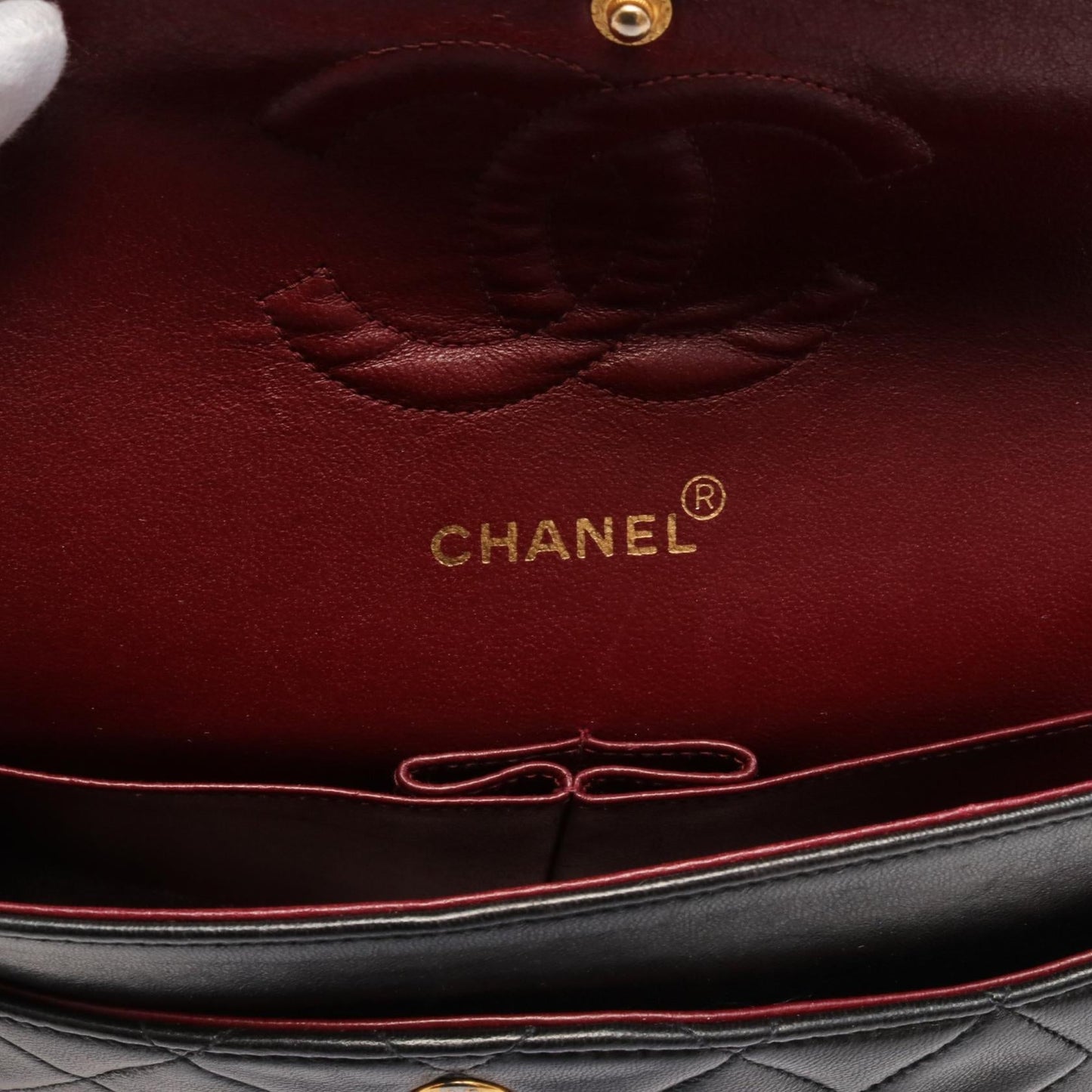 Chanel Lambskin Matelasse W Flap Shoulder Bag