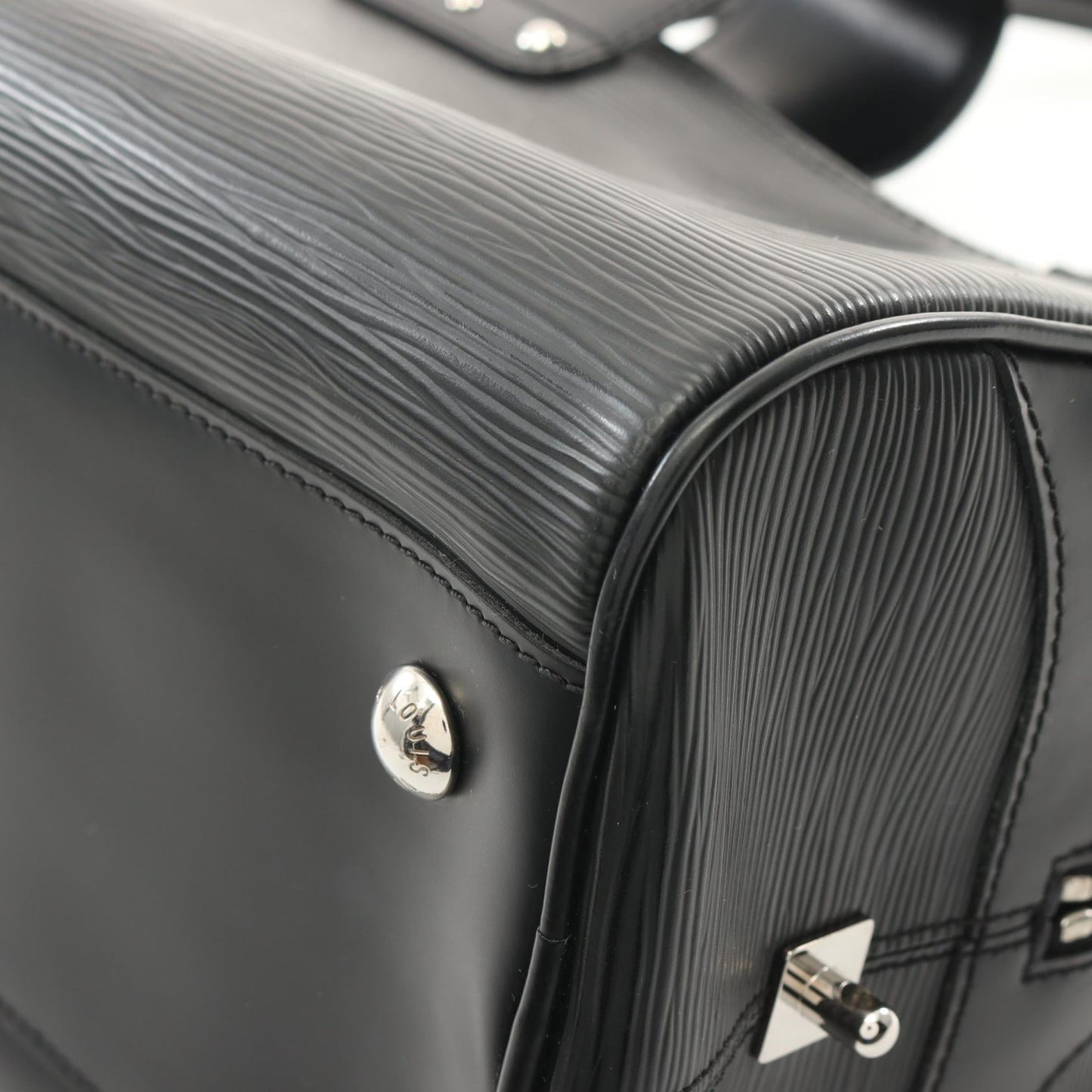 Louis Vuitton Bowling Montaigne GM Noir Leather Handbag M59312