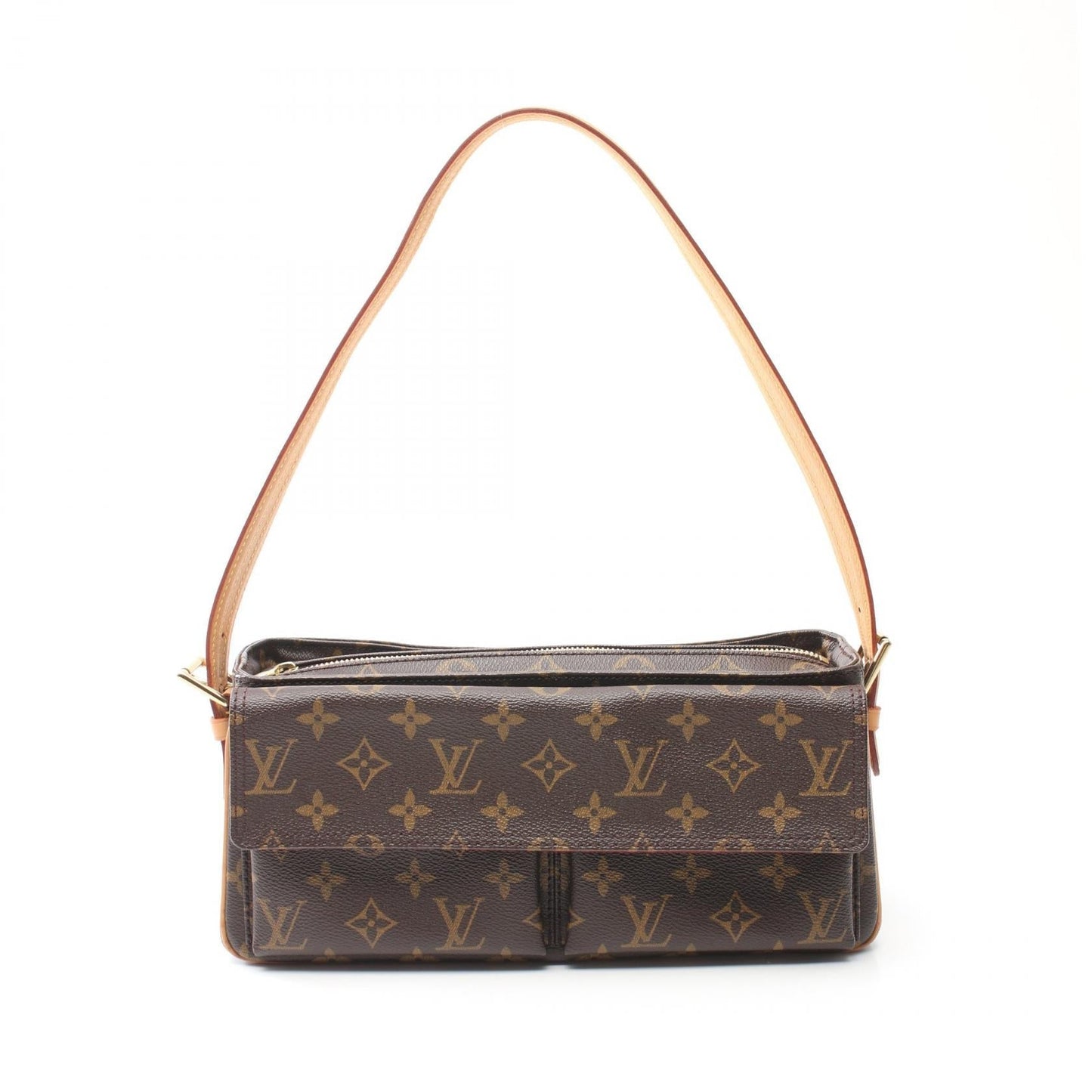 Louis Vuitton Vivacite MM Shoulder Bag Brown
