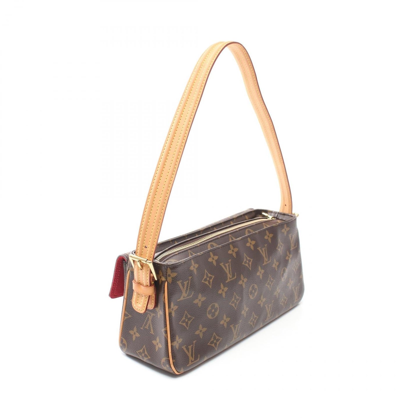 Louis Vuitton Vivacite MM Shoulder Bag Brown