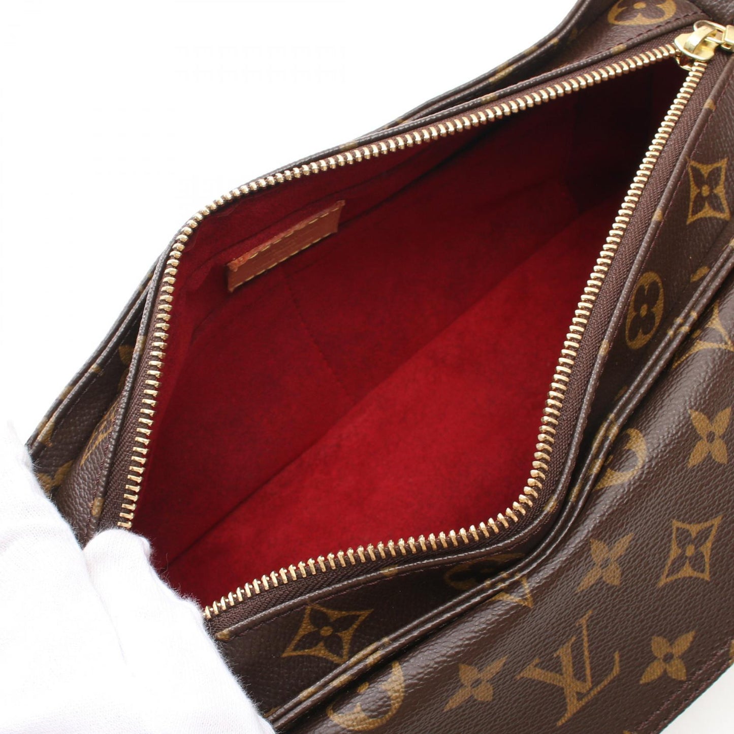 Louis Vuitton Vivacite MM Shoulder Bag Brown