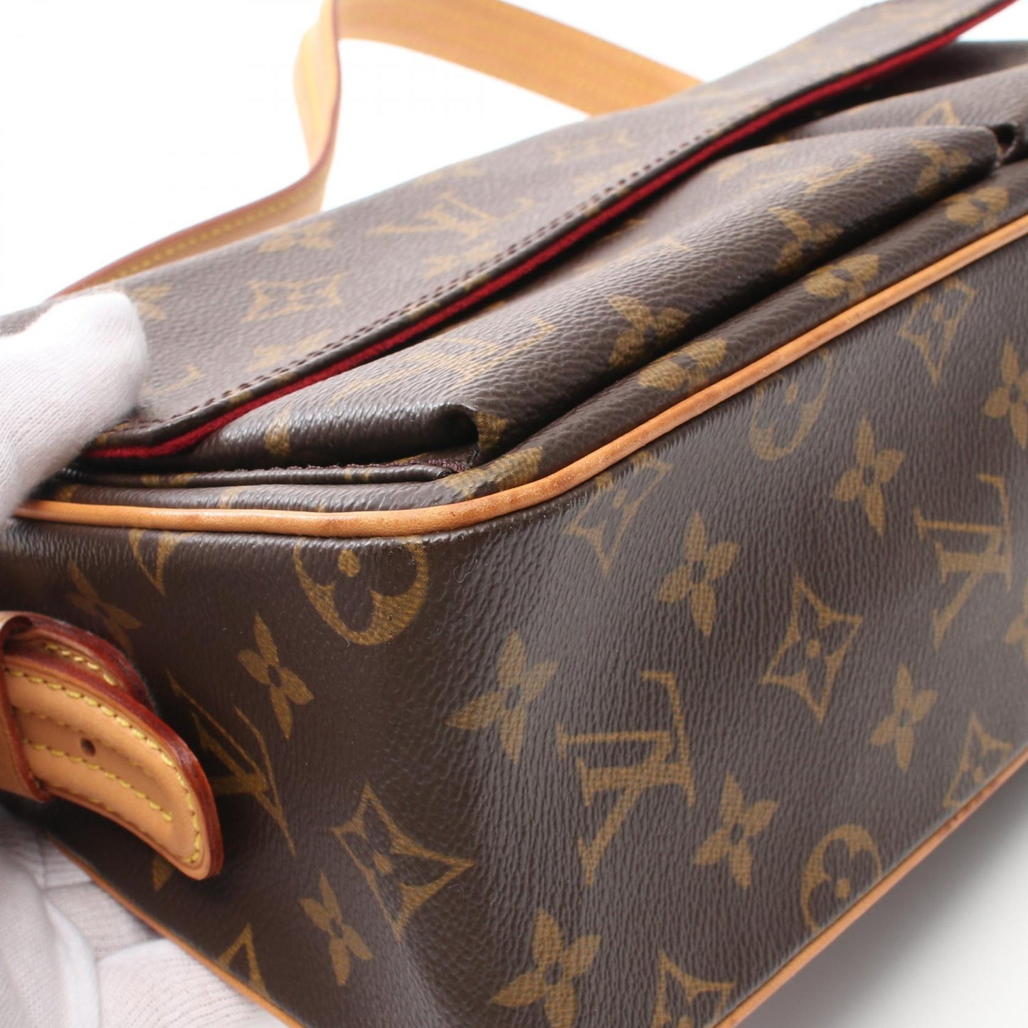 Louis Vuitton Vivacite MM Shoulder Bag Brown