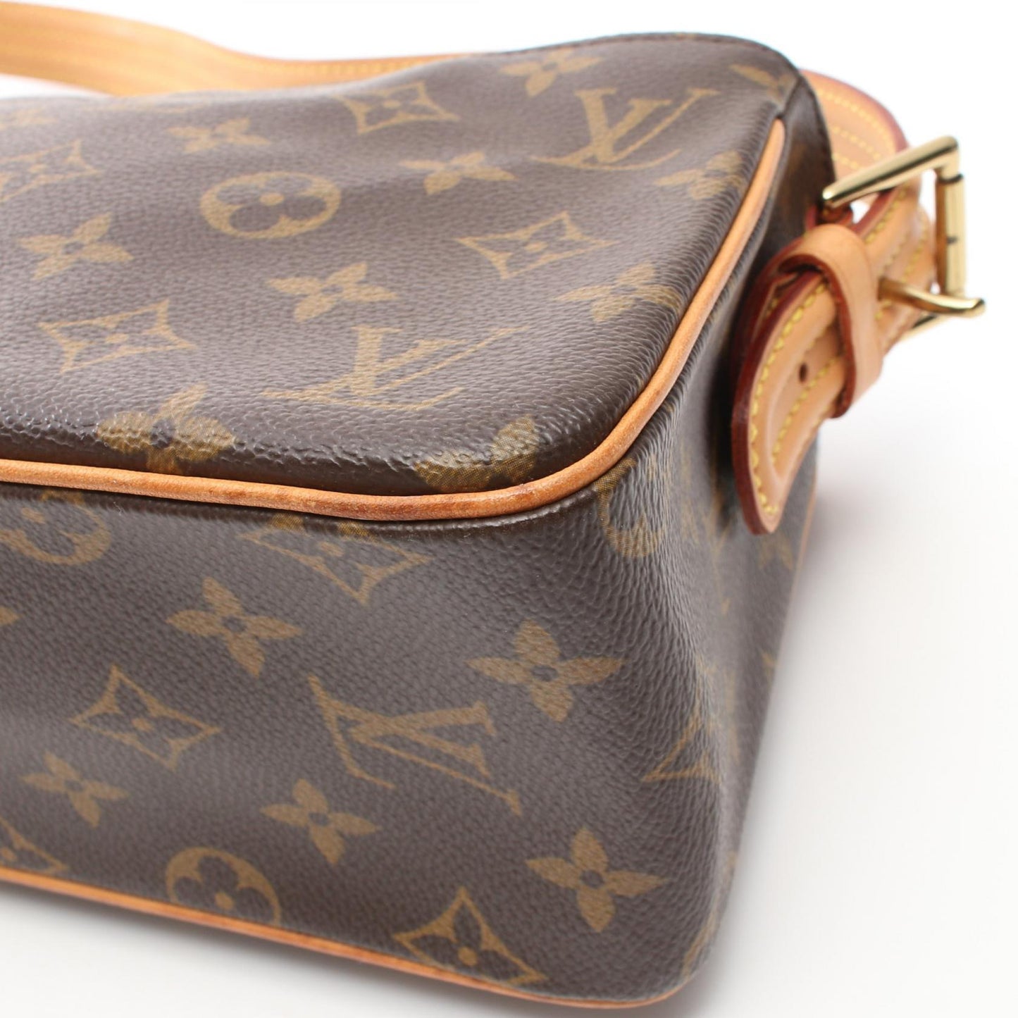 Louis Vuitton Vivacite MM Shoulder Bag Brown