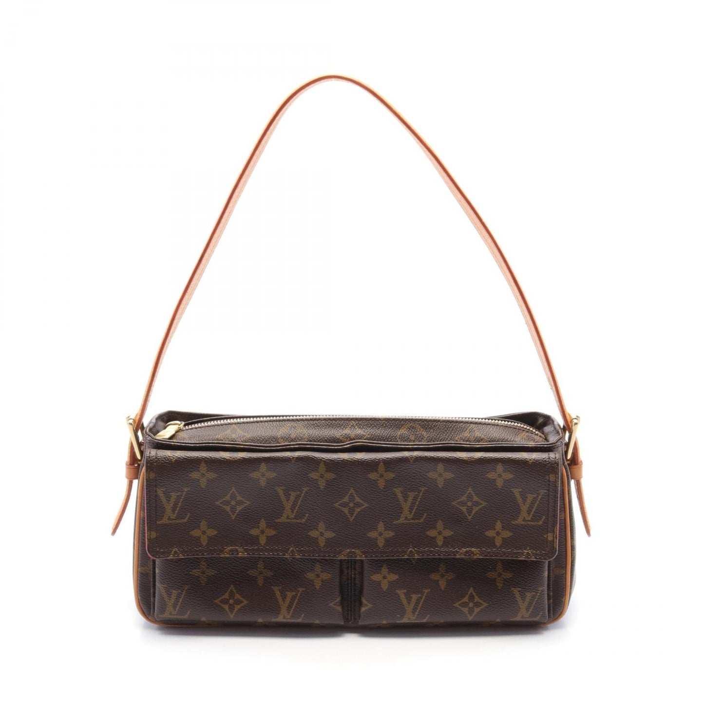 Louis Vuitton Vivacite MM Shoulder Bag Brown