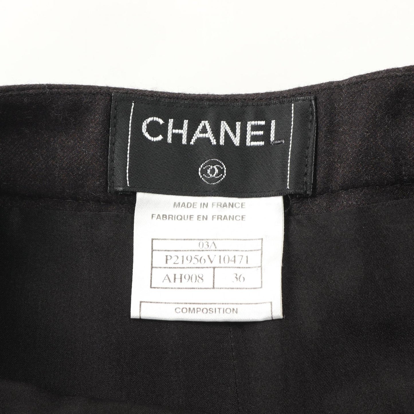 Chanel Wool Cashmere Pants Brown P21956