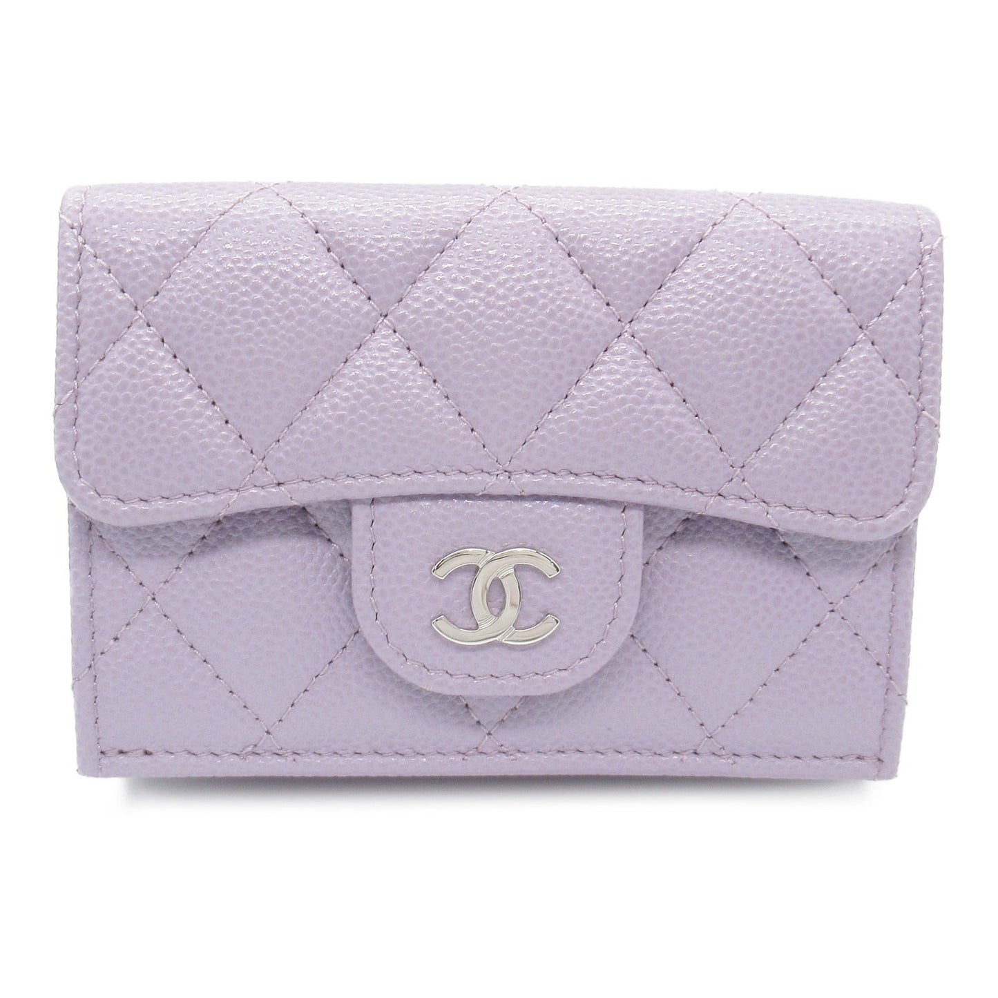Chanel Matelasse Trifold Wallet Leather
