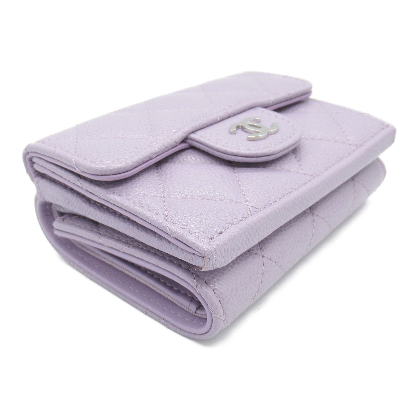 Chanel Matelasse Trifold Wallet Leather