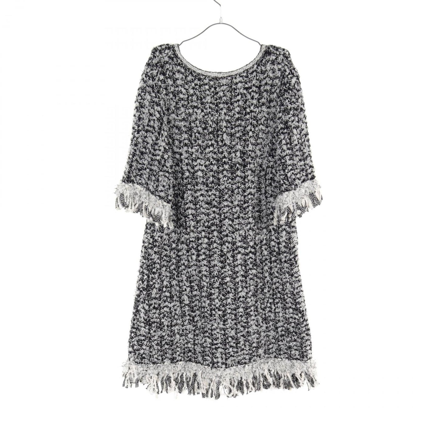 Chanel Cotton Nylon Silk Dress Black/White