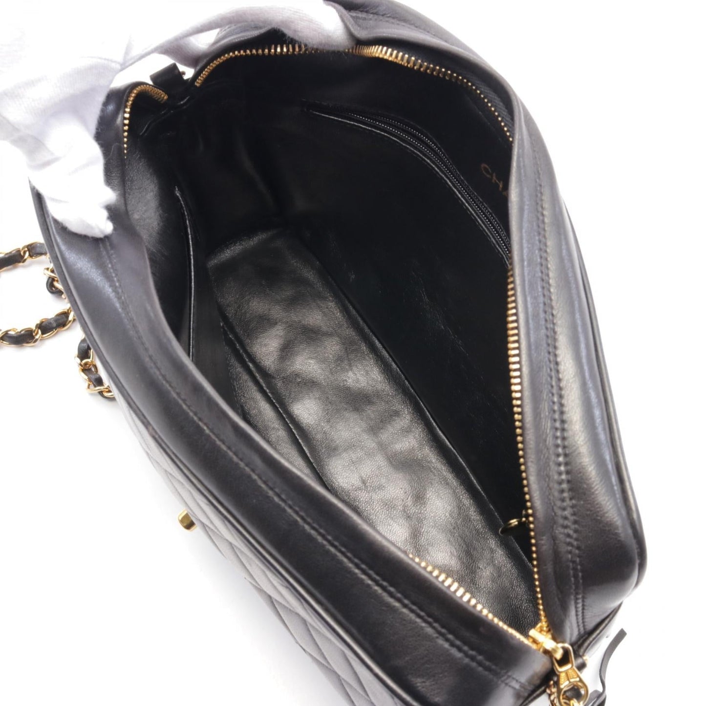 Chanel Matelasse Lambskin Shoulder Bag Black