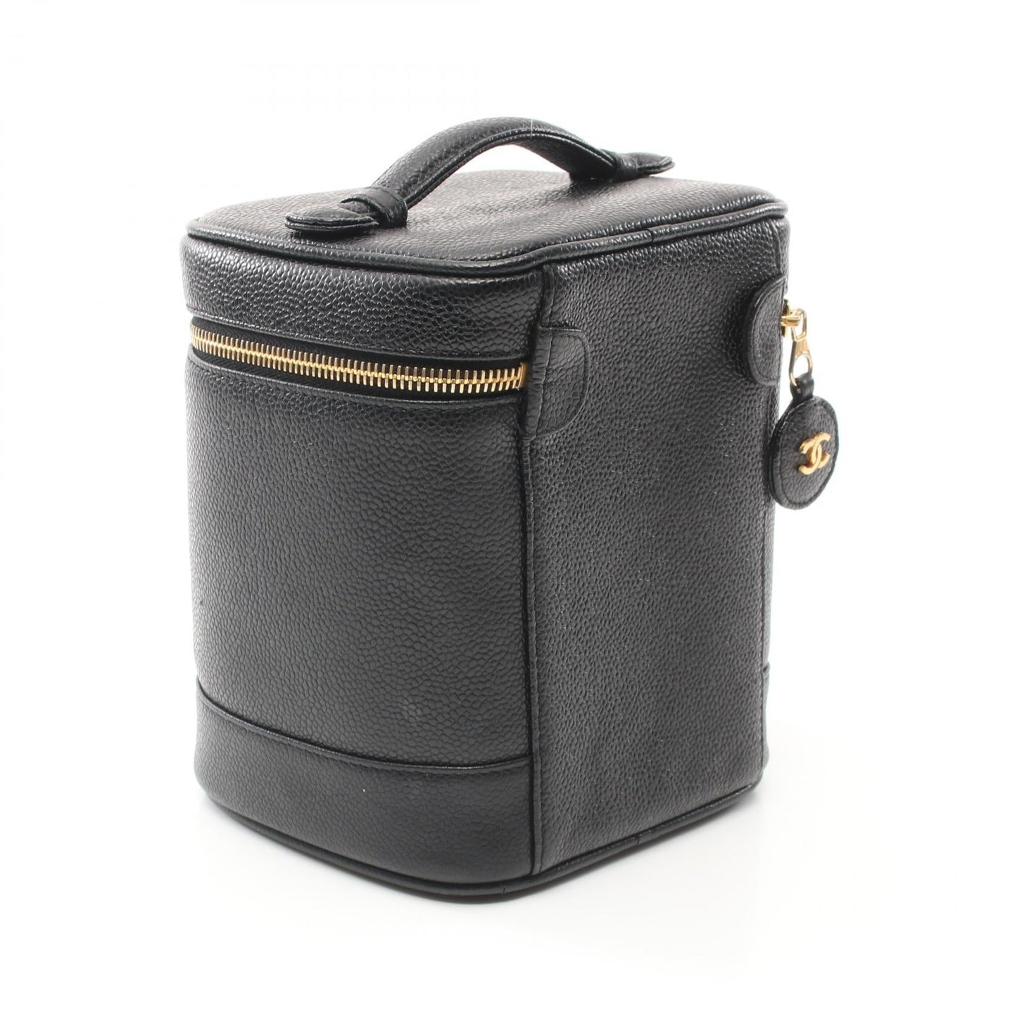 Chanel Coco Mark Leather Handbag Black A01998