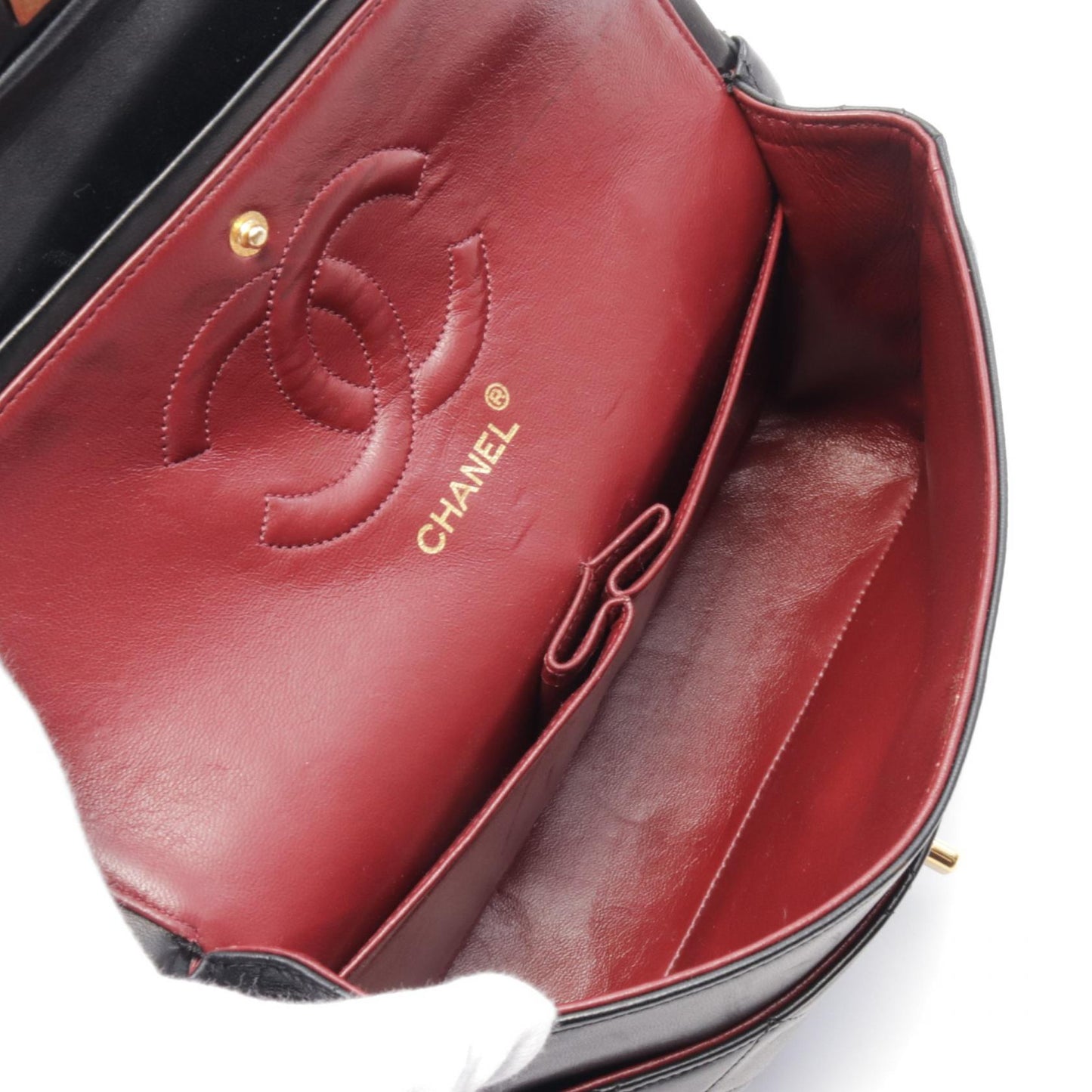 Chanel Lambskin Matelasse W Flap Shoulder Bag