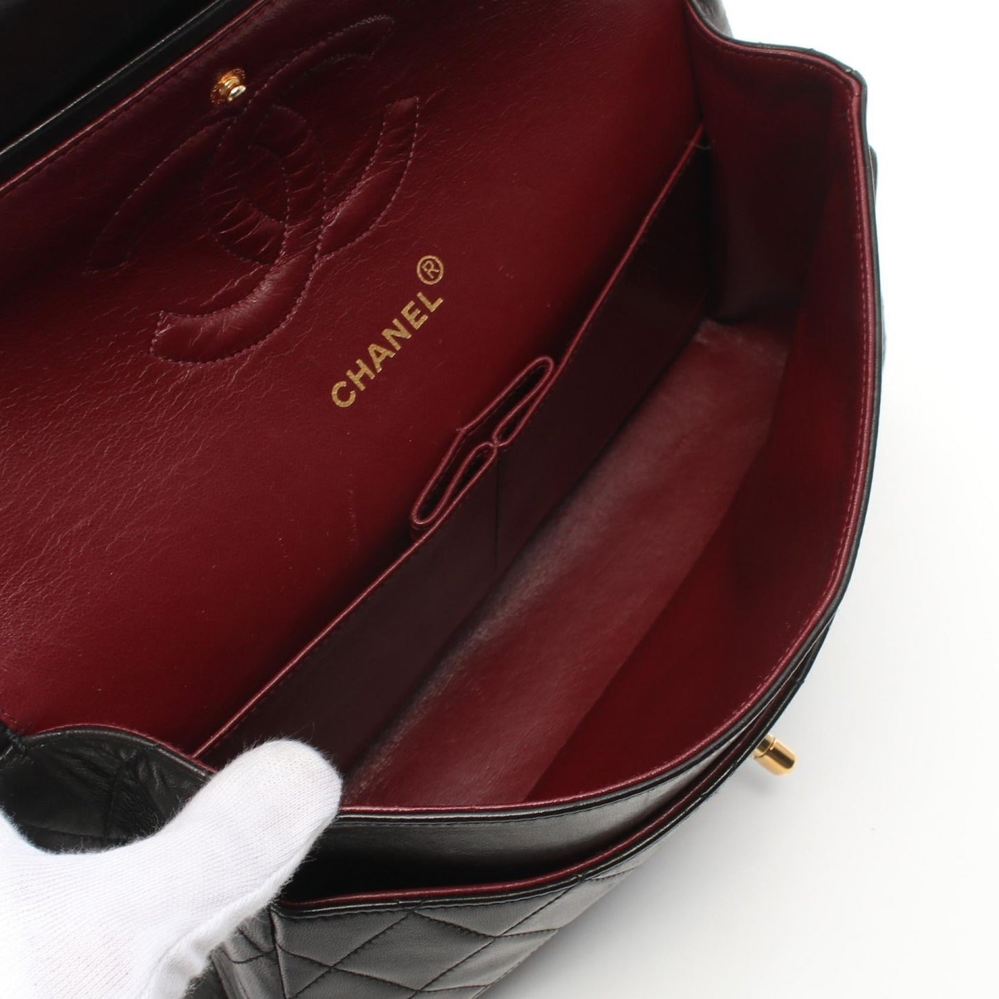 Chanel Matelasse W Flap Shoulder Bag Black