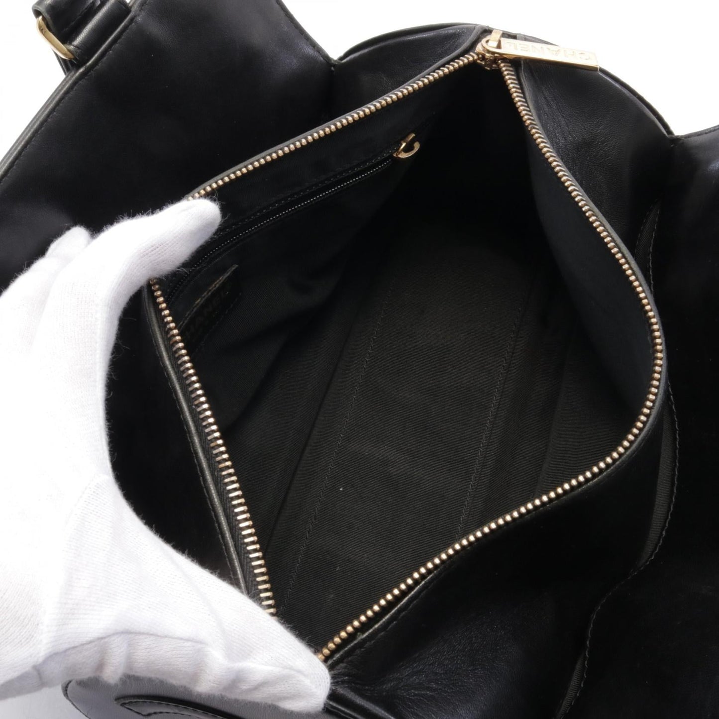 Chanel Lambskin Chocobar Handbag Black