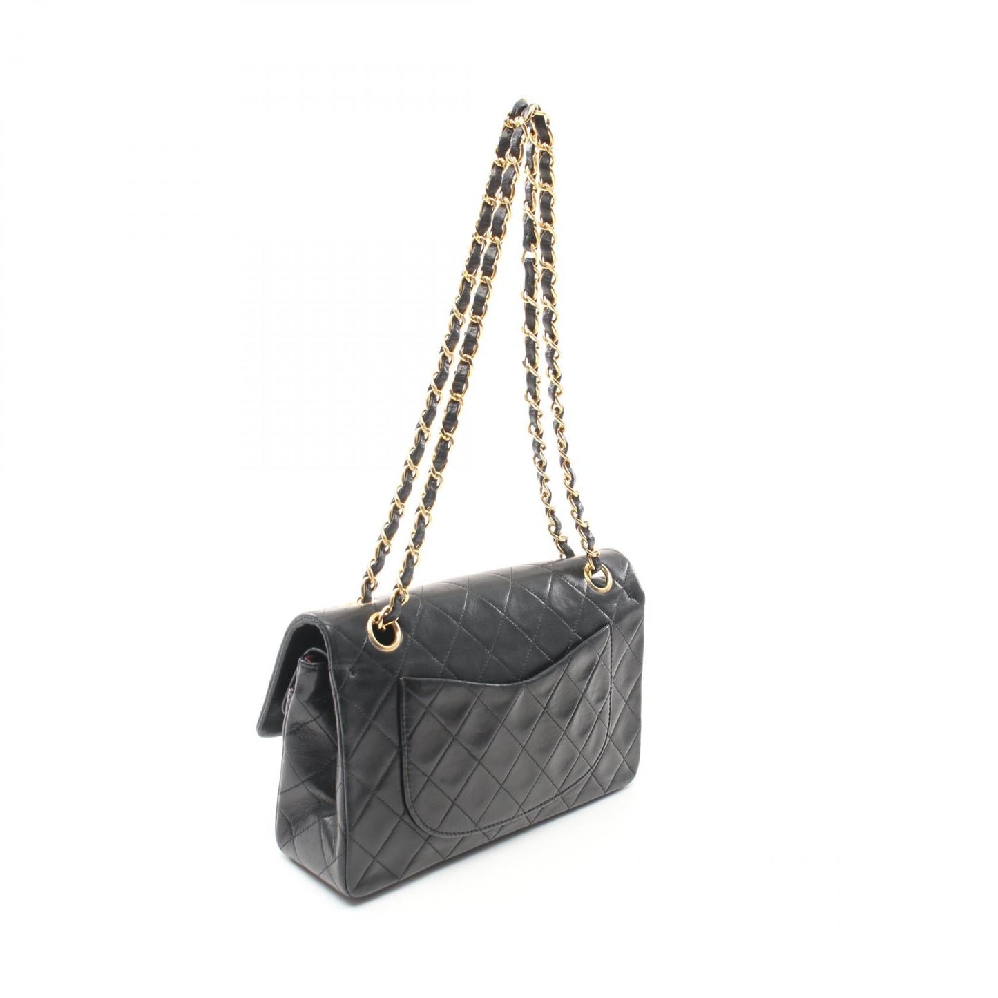 Chanel Lambskin Matelasse W Flap Shoulder Bag
