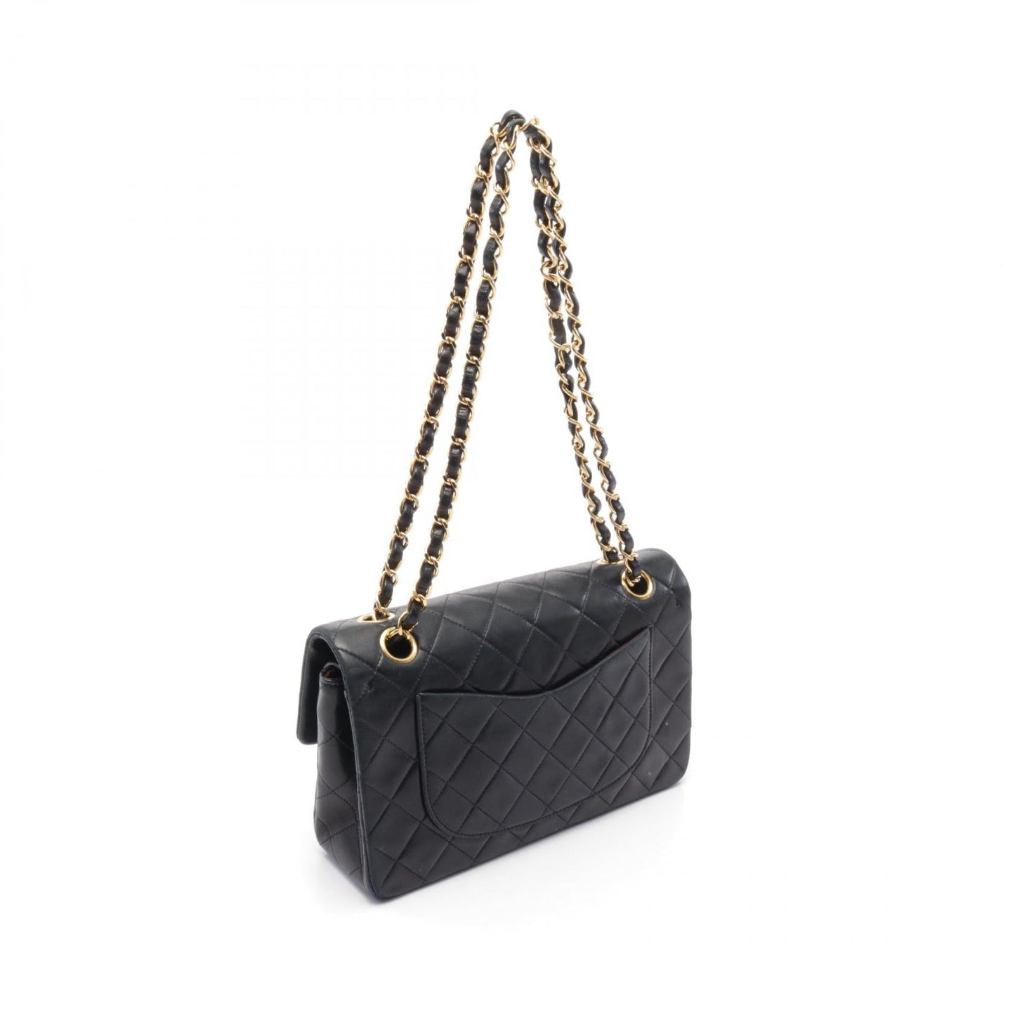 Chanel Lambskin Matelasse W Flap Shoulder Bag