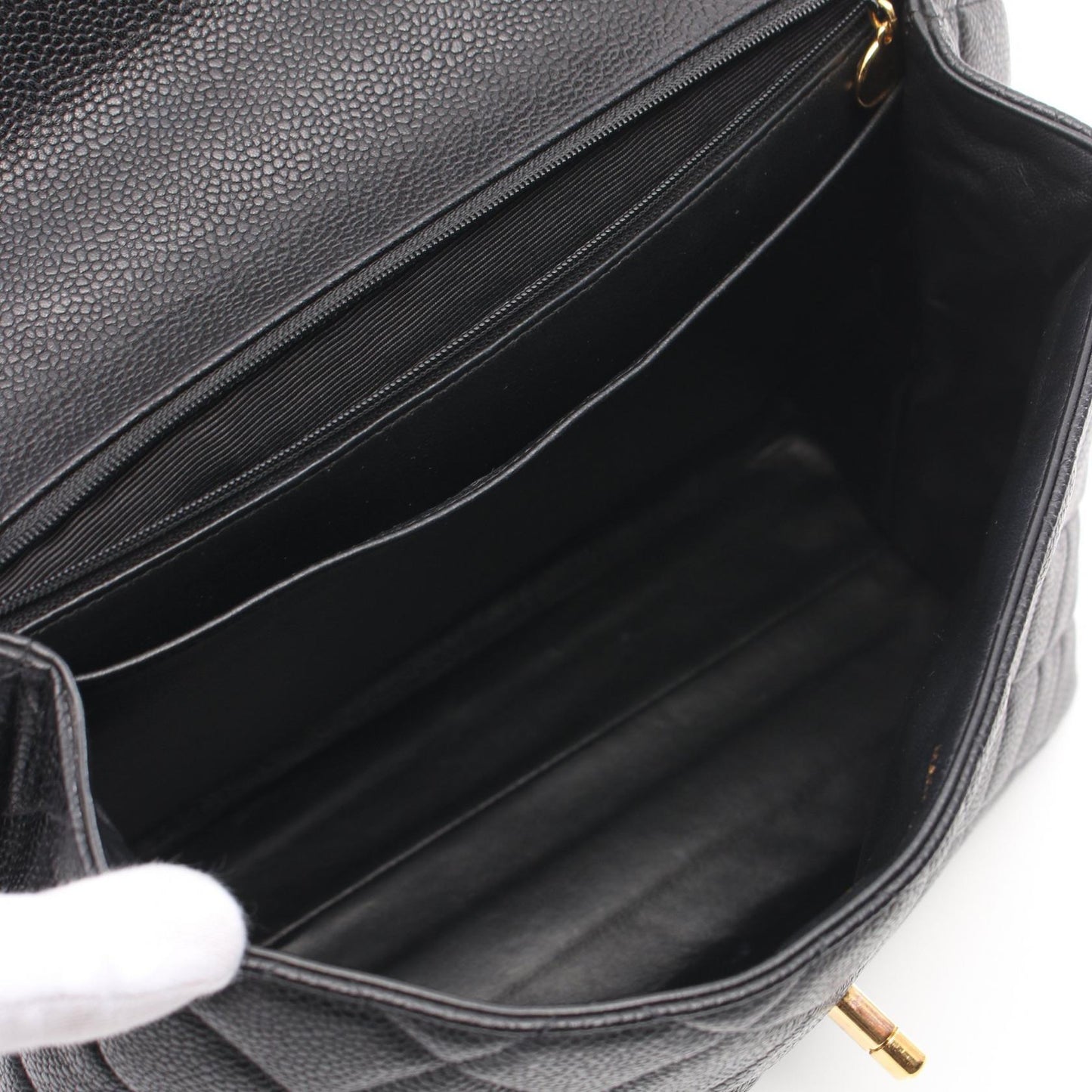 Chanel Matelasse Leather Handbag Black A12397