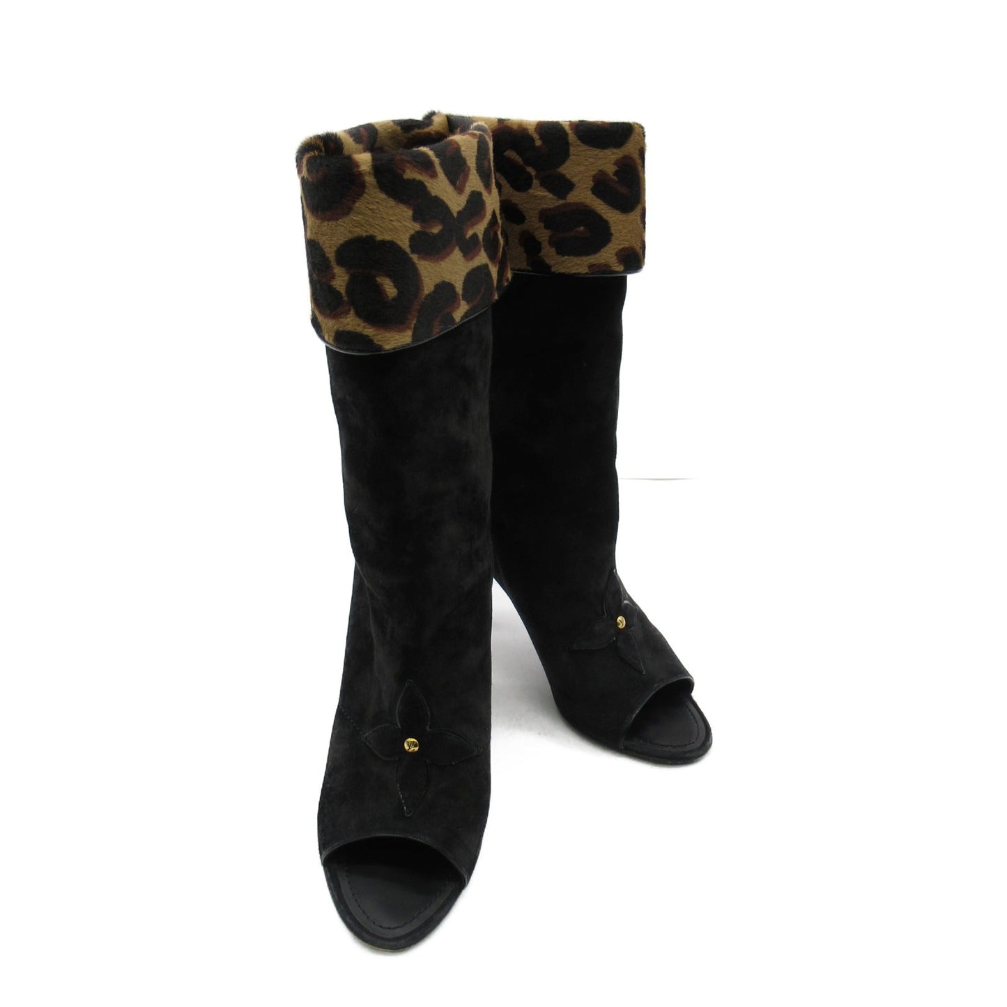 Louis Vuitton Suede Boots Black New