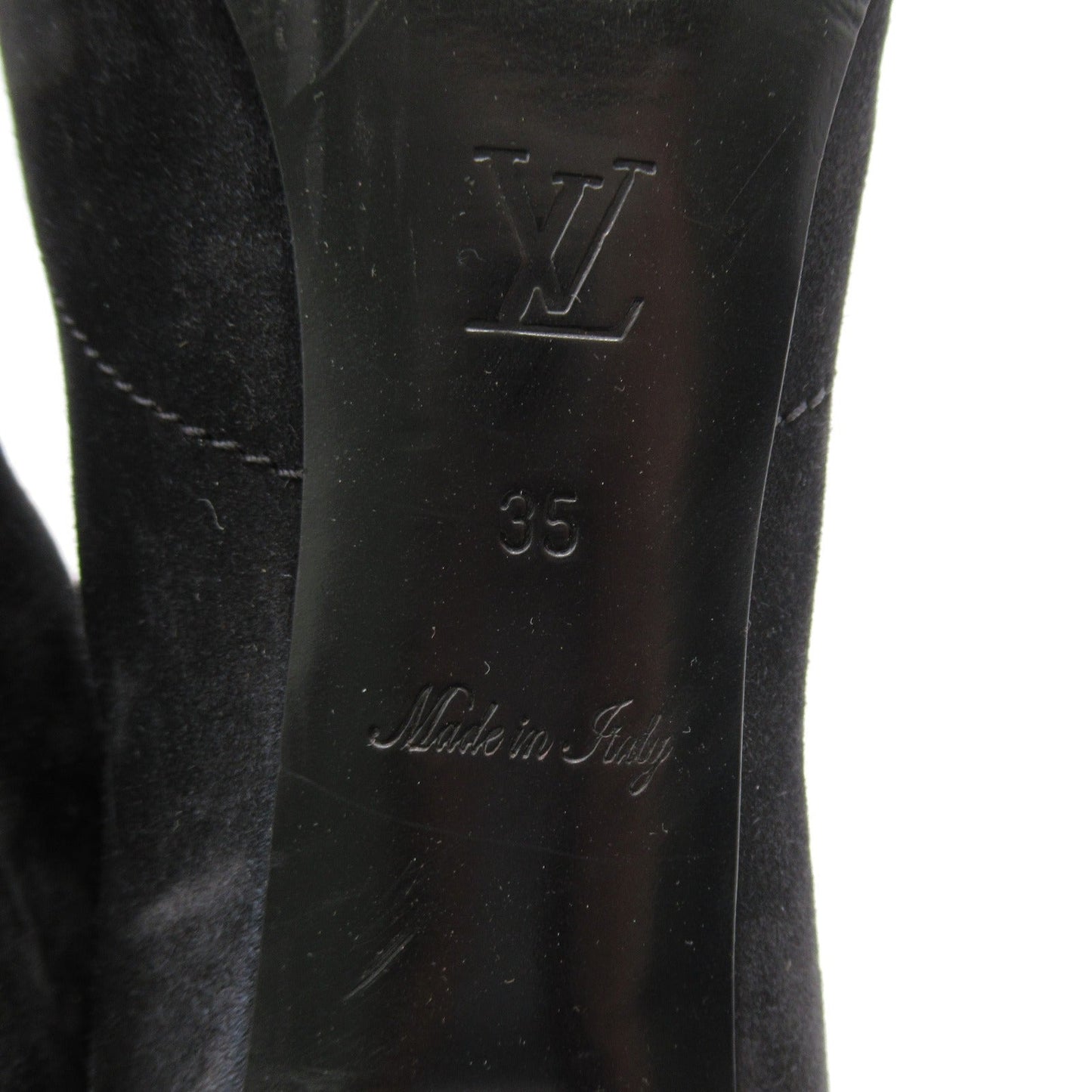 Louis Vuitton Suede Boots Black New