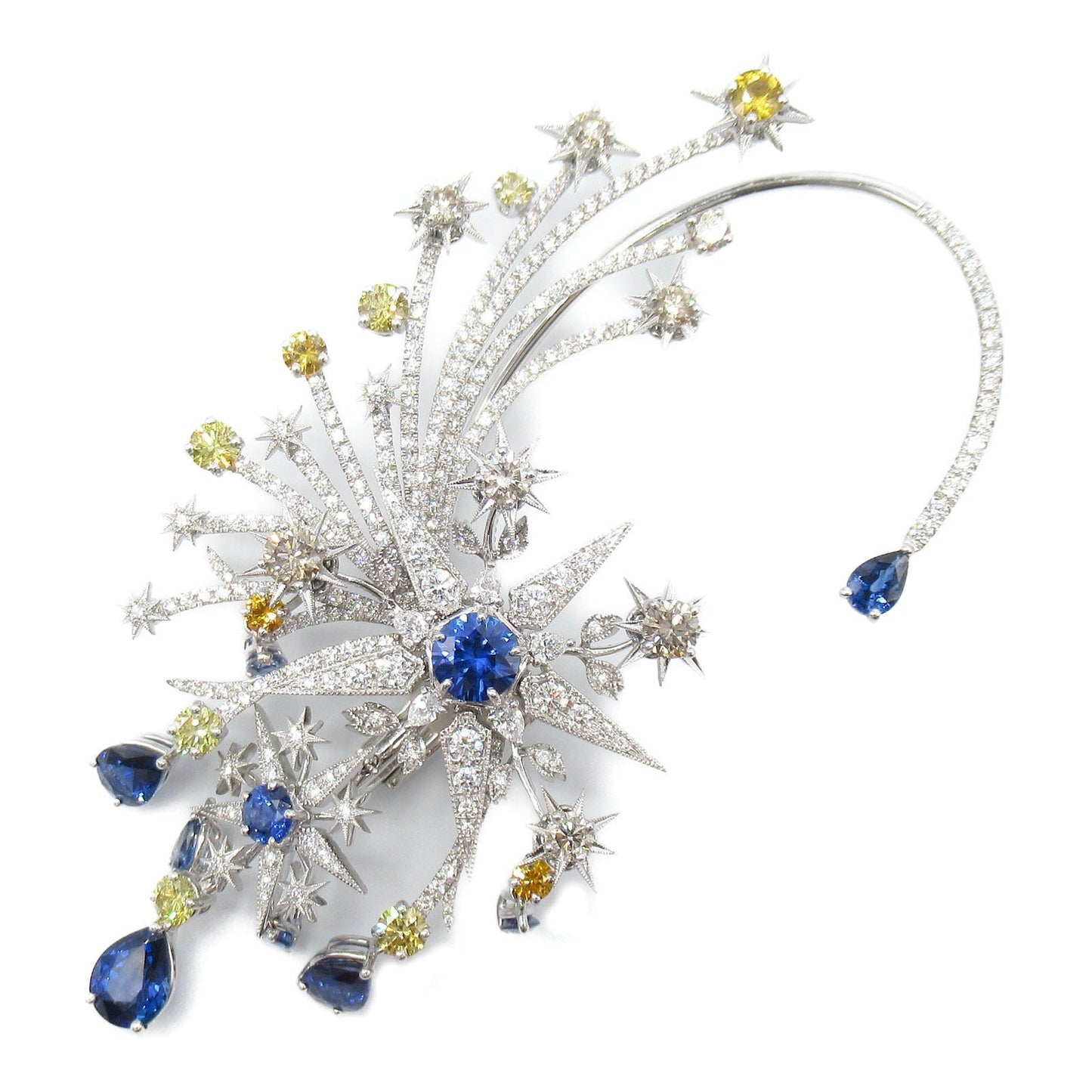 Luxury Gucci Trending 2025 Hortus Deliciarum Earrings K18WG Sapphire