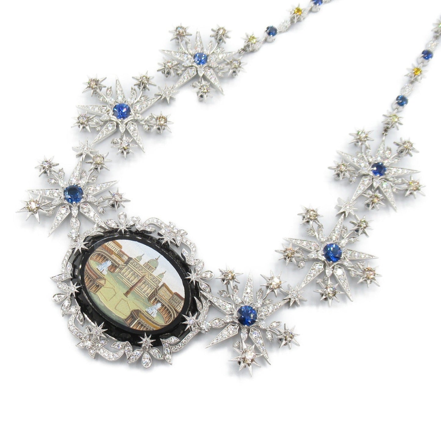 Luxury Gucci Trending 2025 K18WG Sapphire Necklace