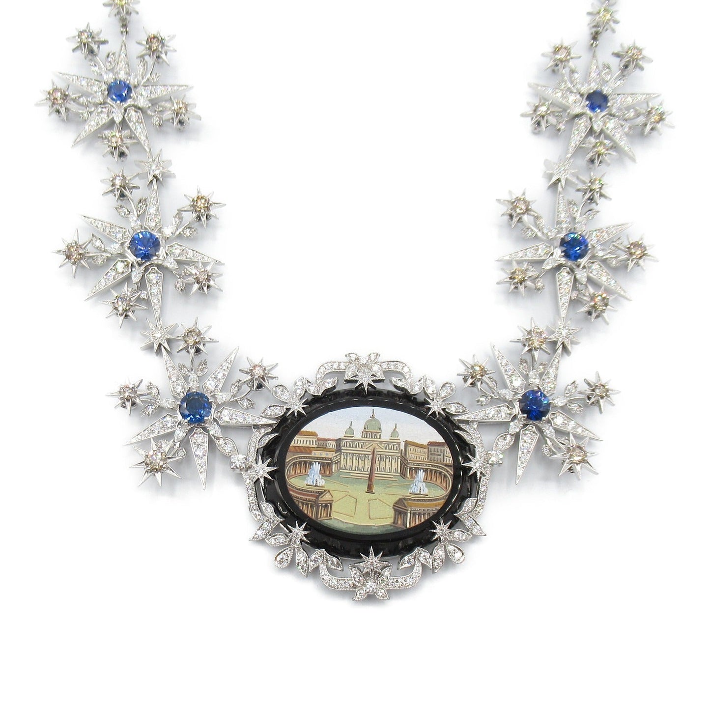 Luxury Gucci Trending 2025 K18WG Sapphire Necklace