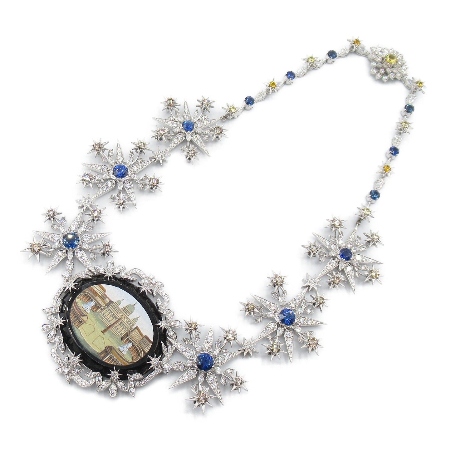 Luxury Gucci Trending 2025 K18WG Sapphire Necklace