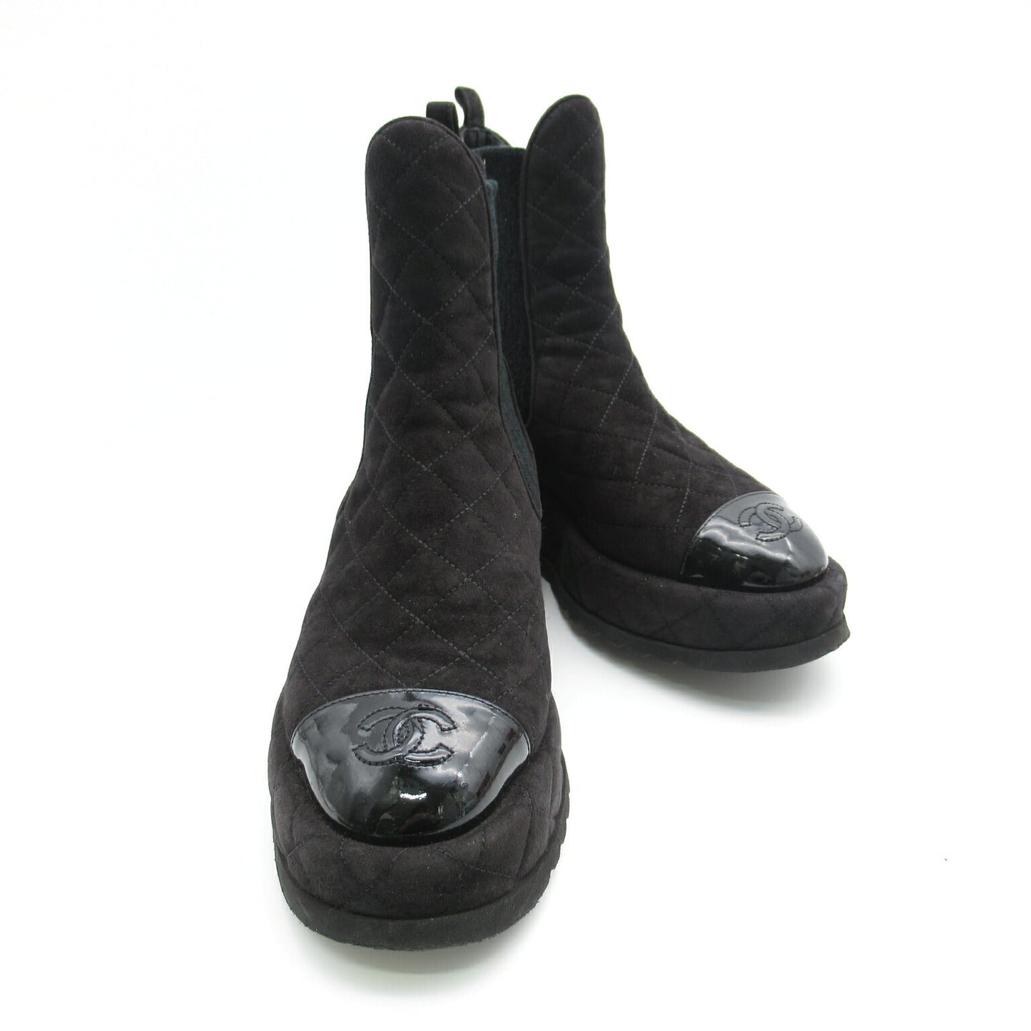 Chanel Suede Boots Black