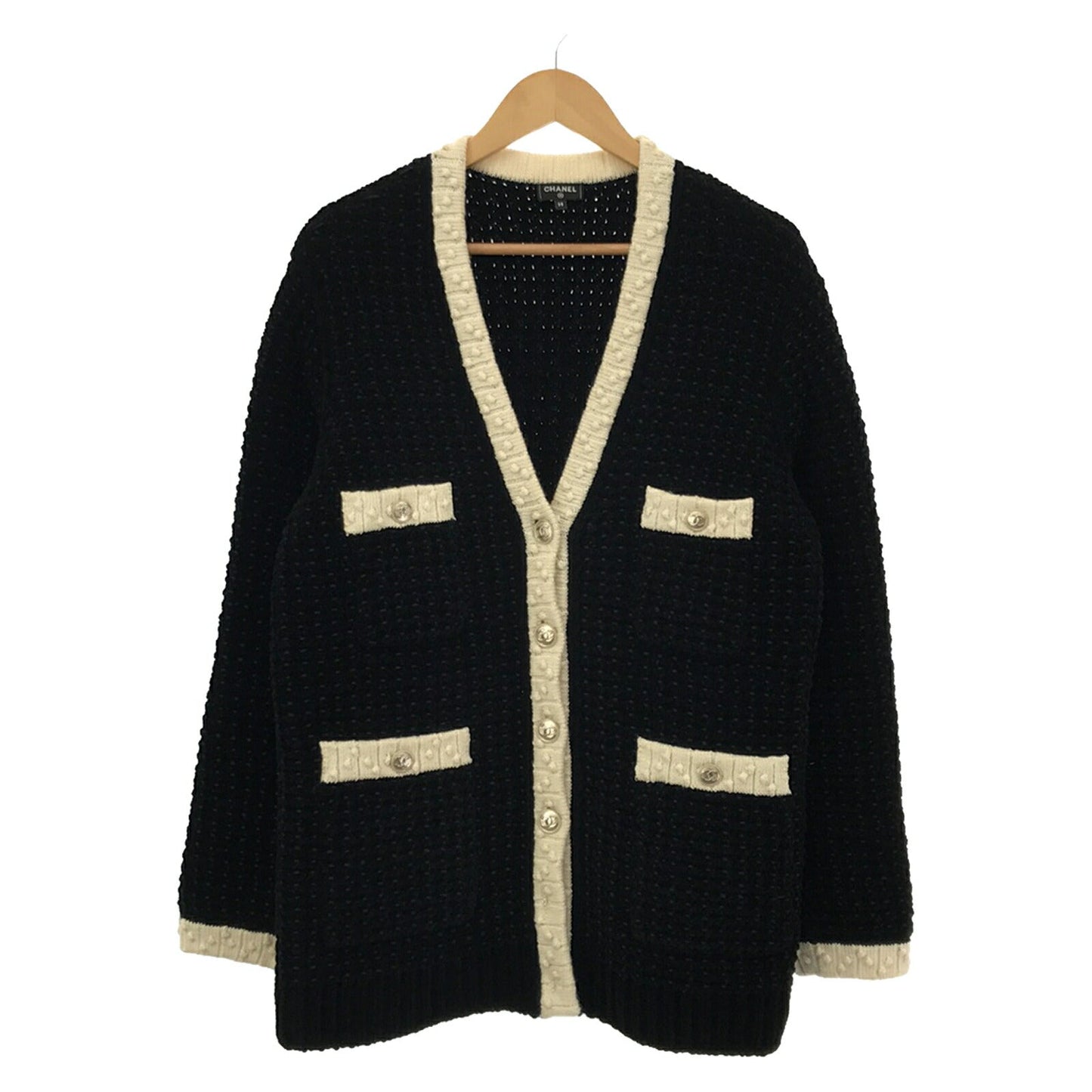 Chanel Wool Knit Cardigan Black