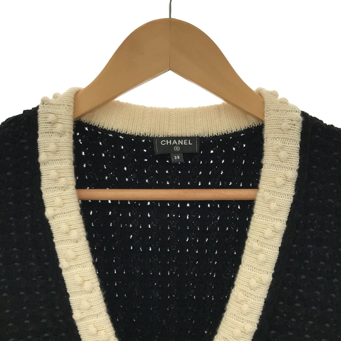 Chanel Wool Knit Cardigan Black