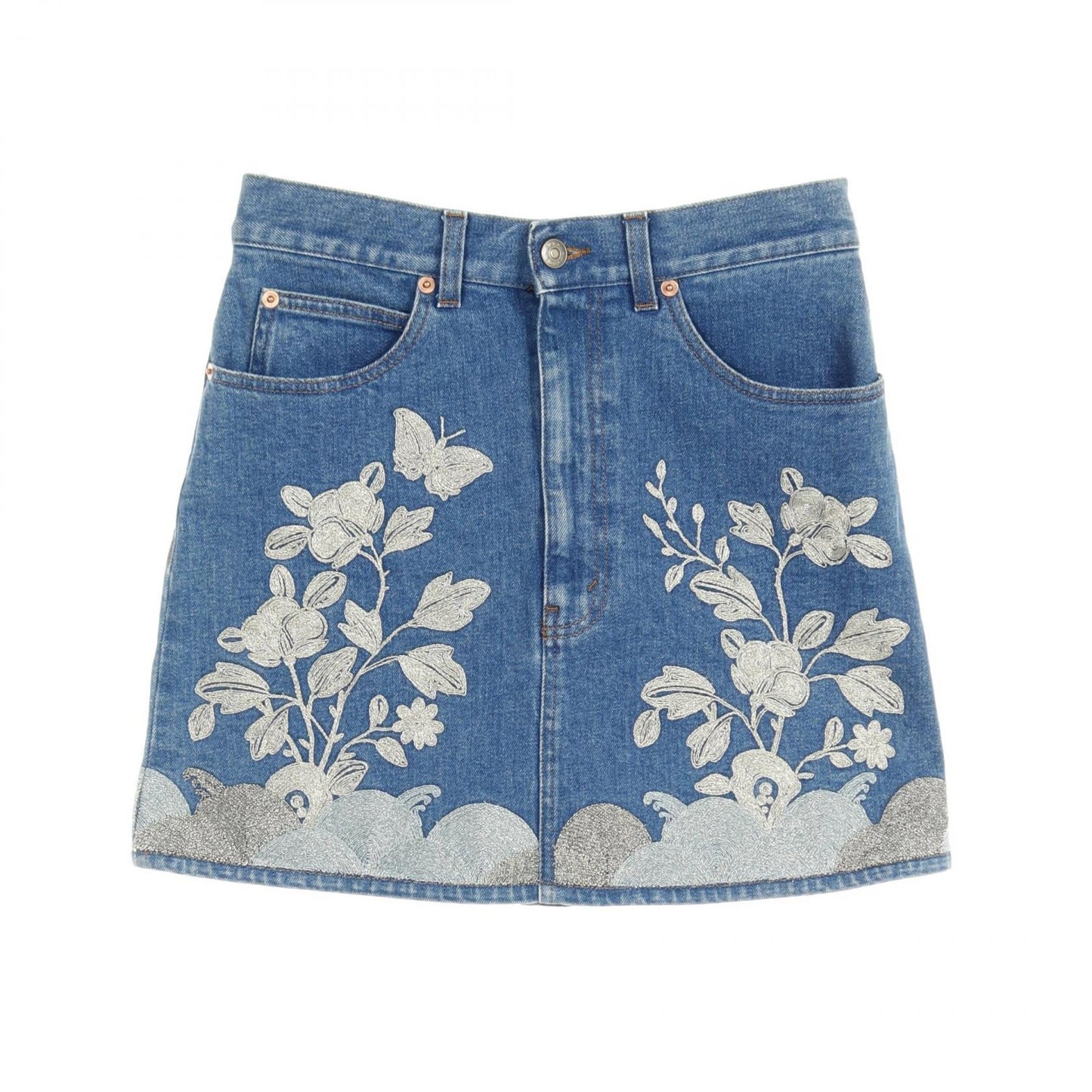 Luxury Gucci Trending 2025 Cotton Skirt Blue 481449