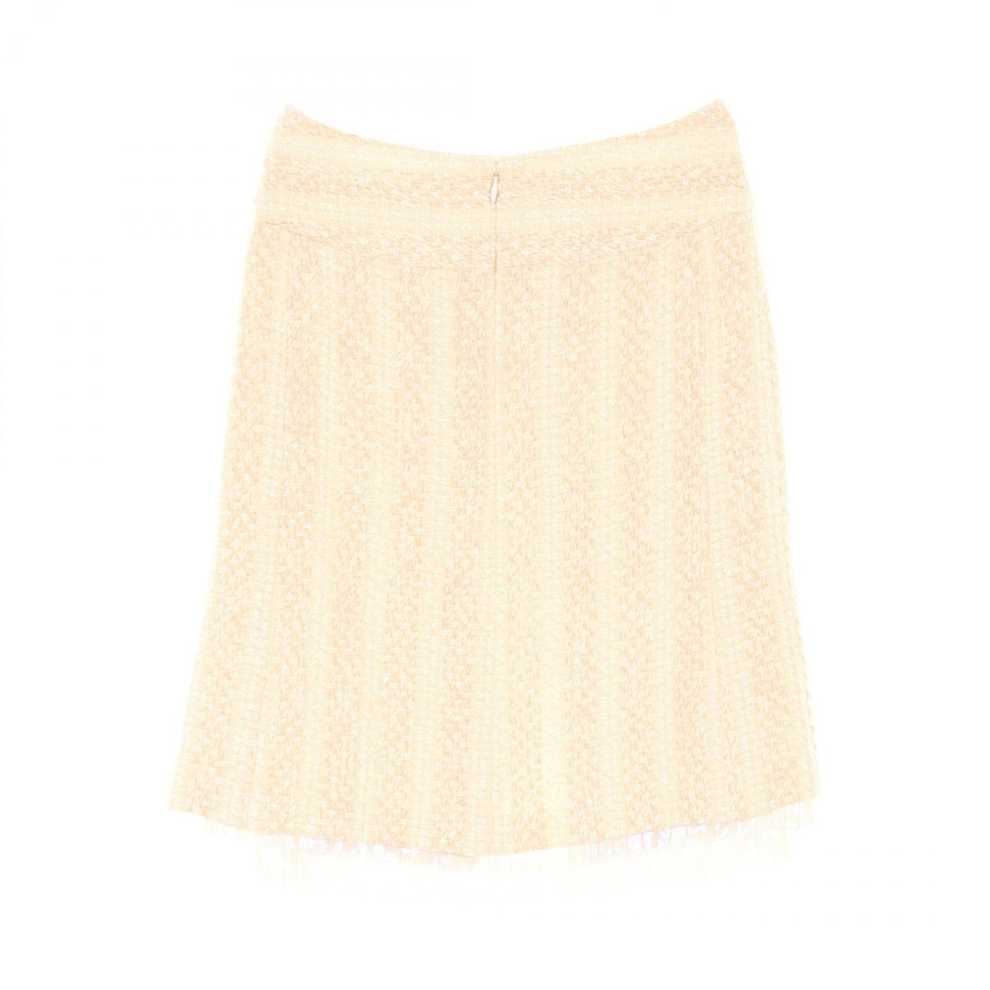 Chanel Silk Polyester Skirt Ivory/Pink