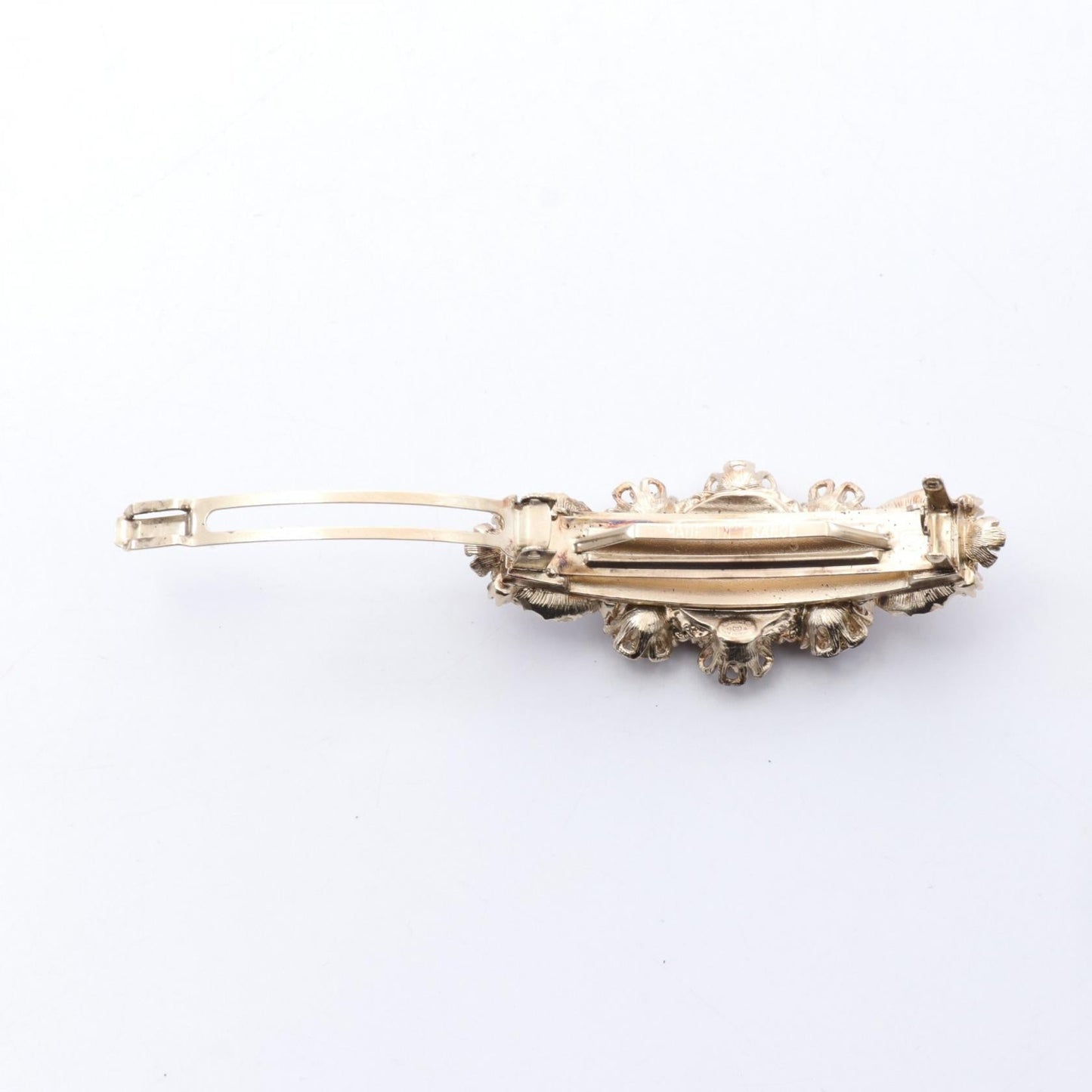 Chanel Coco Mark Barrette Gold Plated Rhinestone