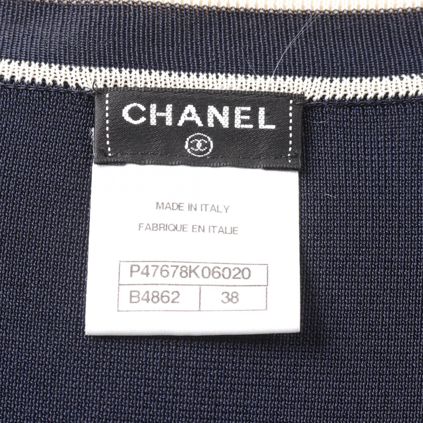 Chanel Rayon Cardigan Navy/Ivory