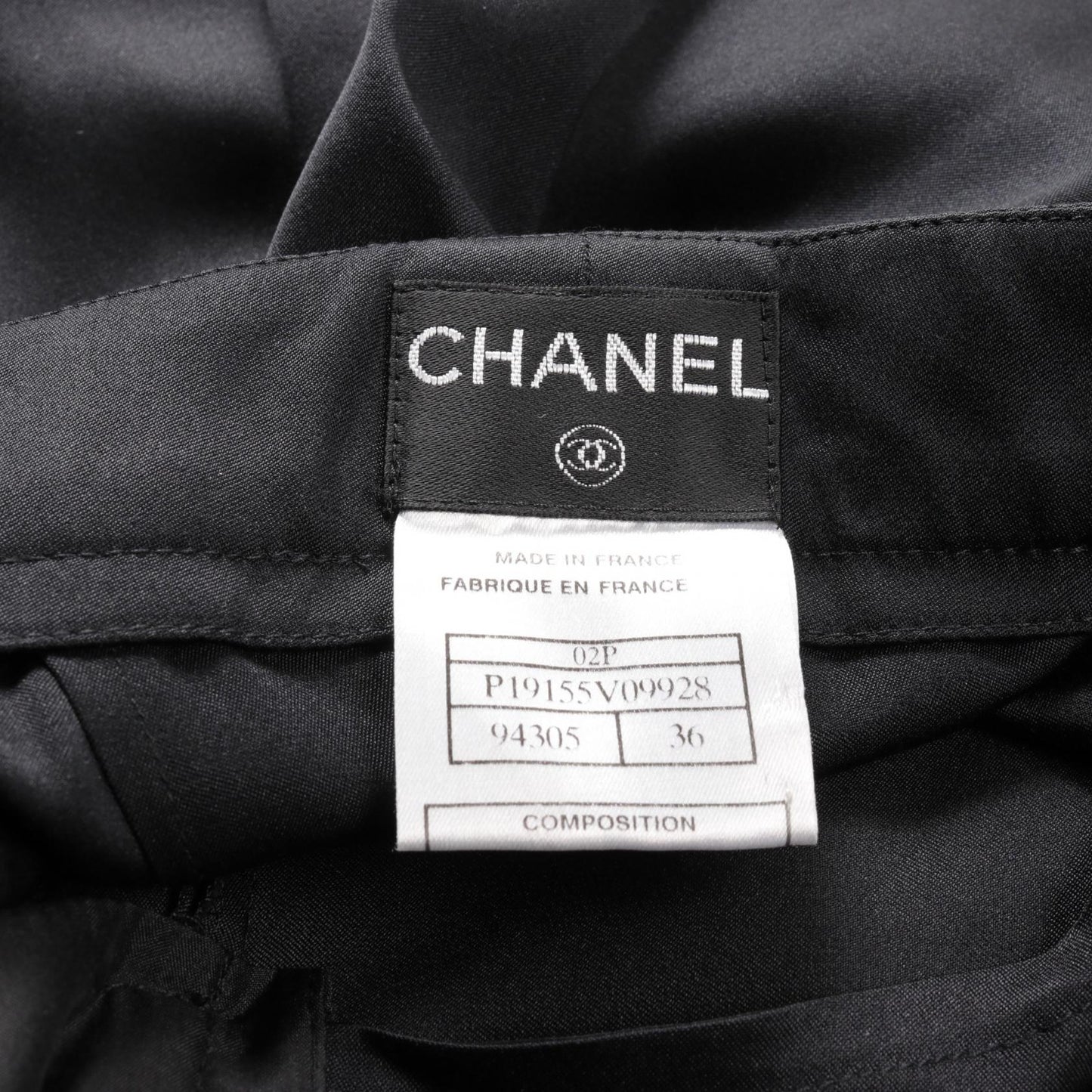Chanel Silk Pants Black P19155V09928