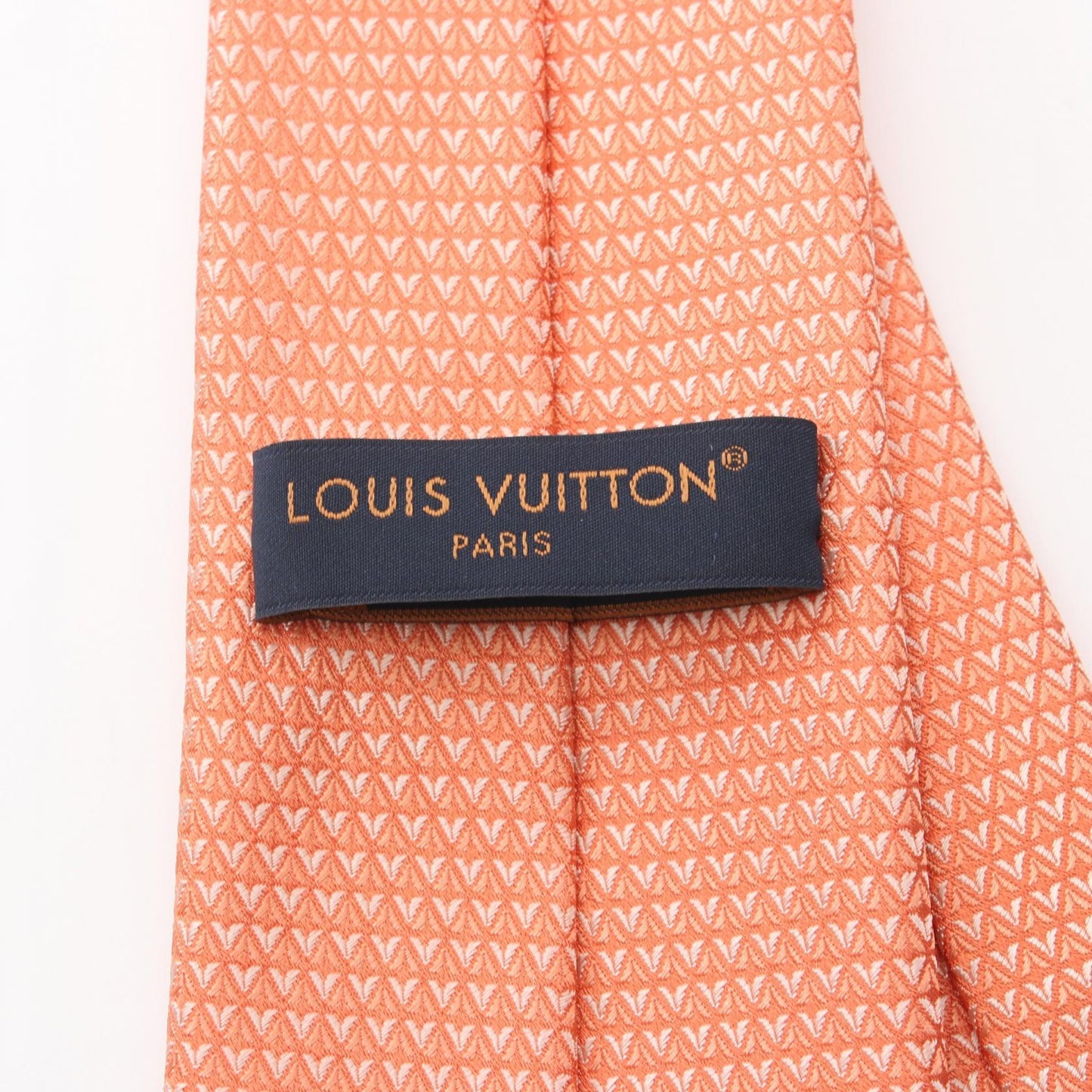 Louis Vuitton Silk Tie Orange MR1254